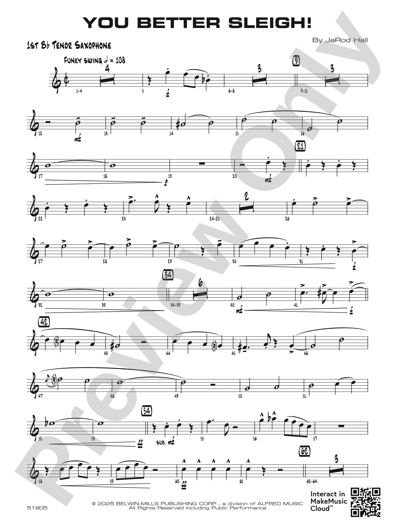 You Better Sleigh!: B-flat Tenor Saxophone