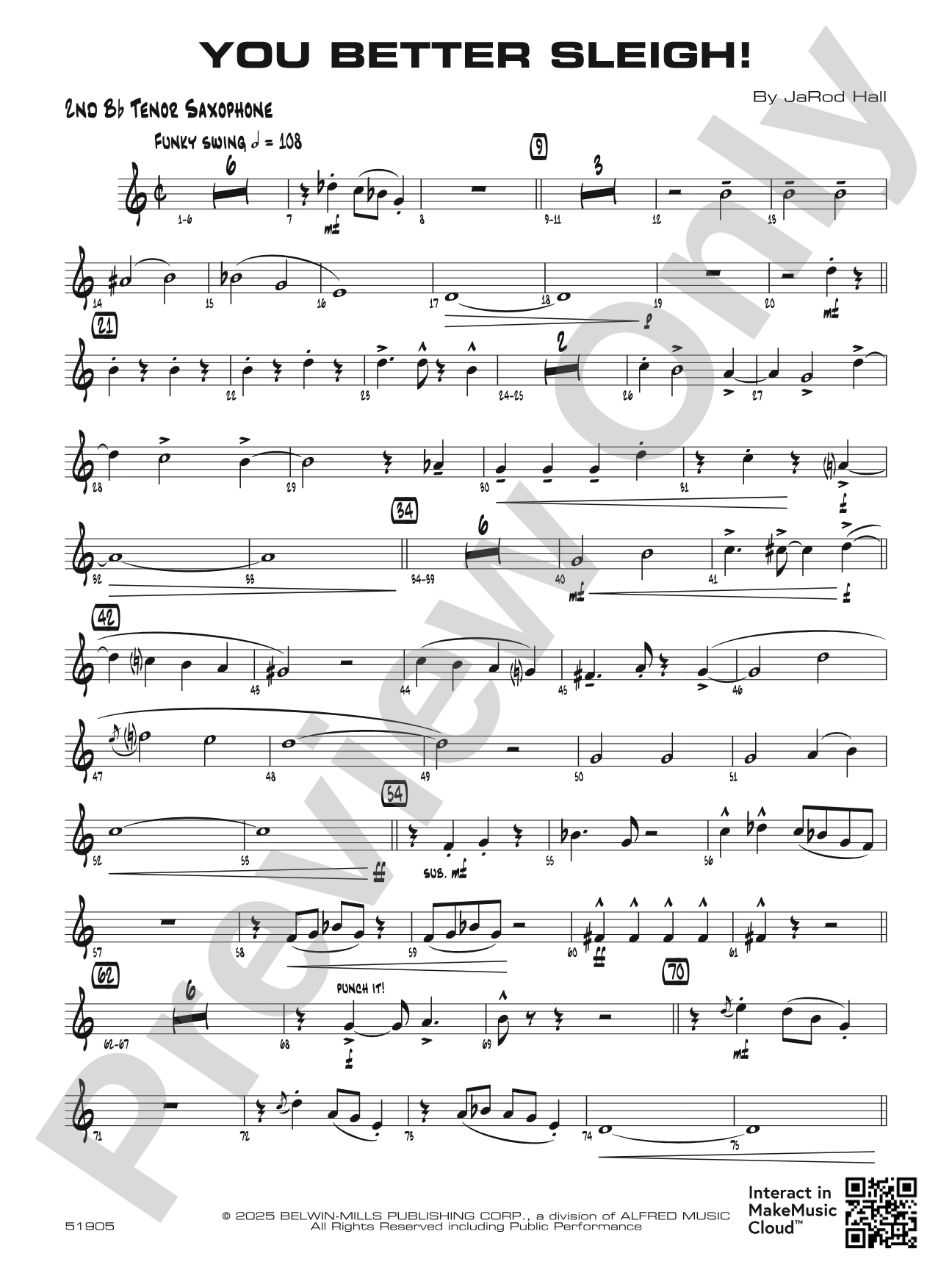 You Better Sleigh!: 2nd B-flat Tenor Saxophone