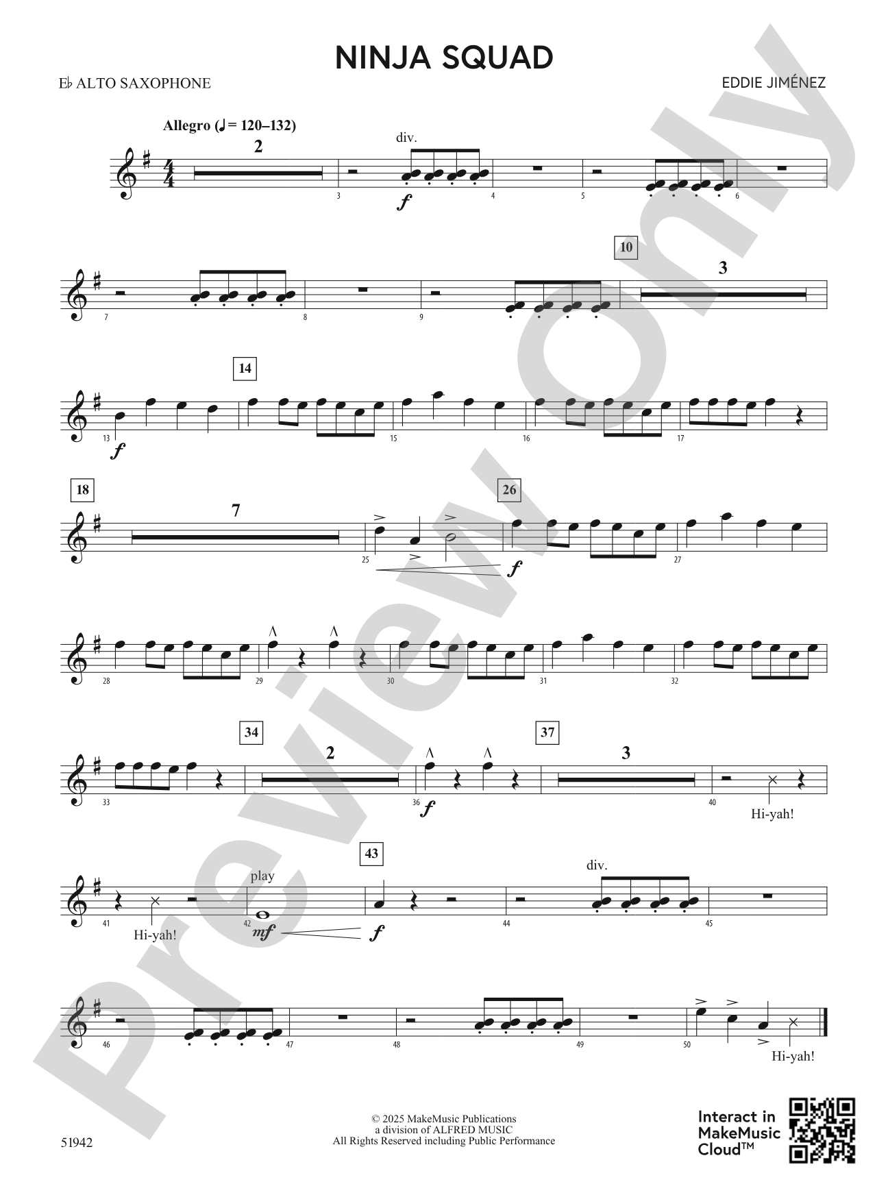 Ninja Squad: E-flat Alto Saxophone