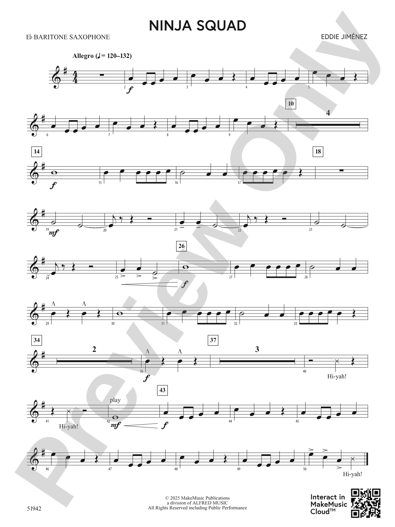 Ninja Squad: E-flat Baritone Saxophone