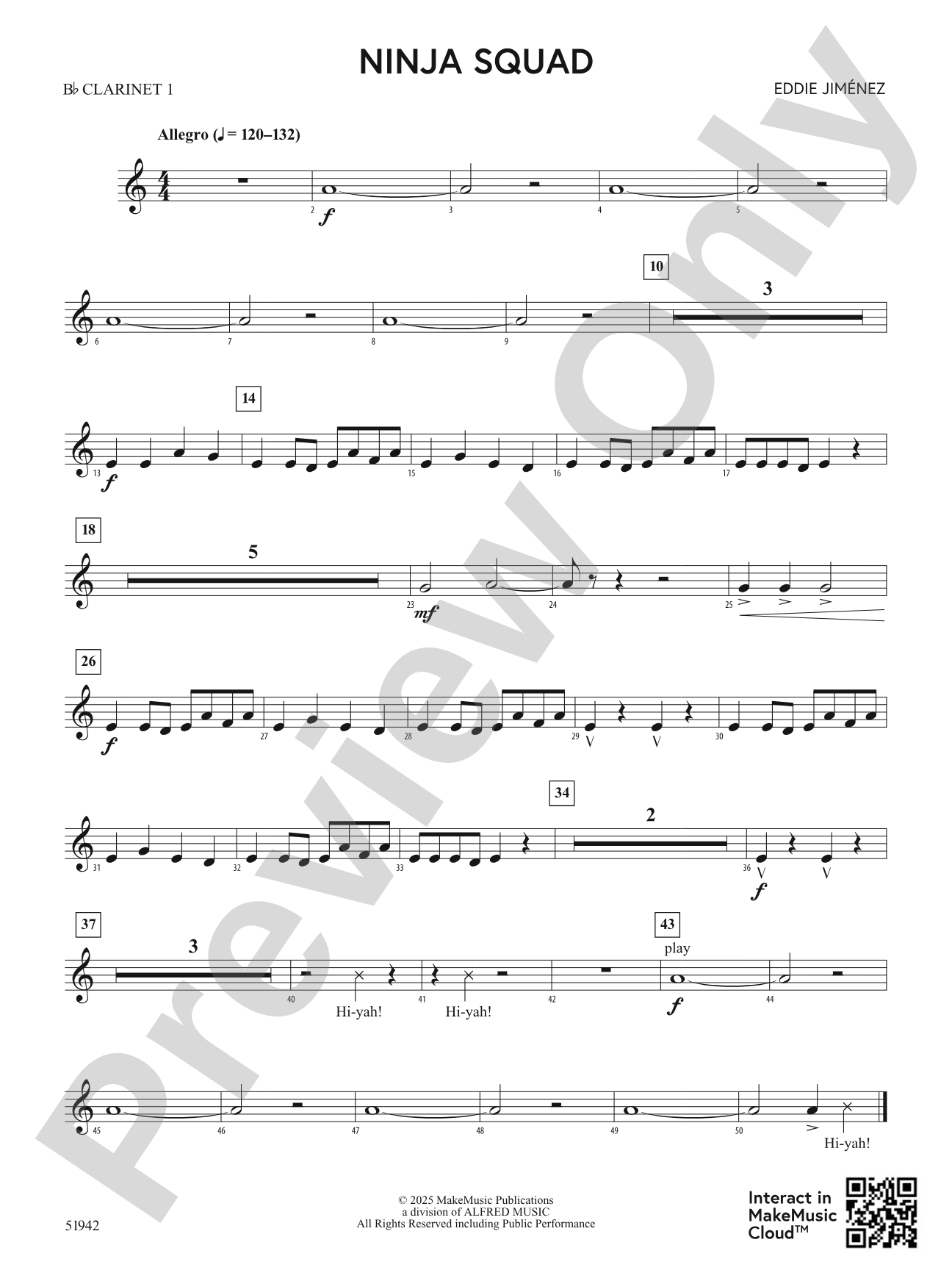 Ninja Squad: 1st B-flat Clarinet