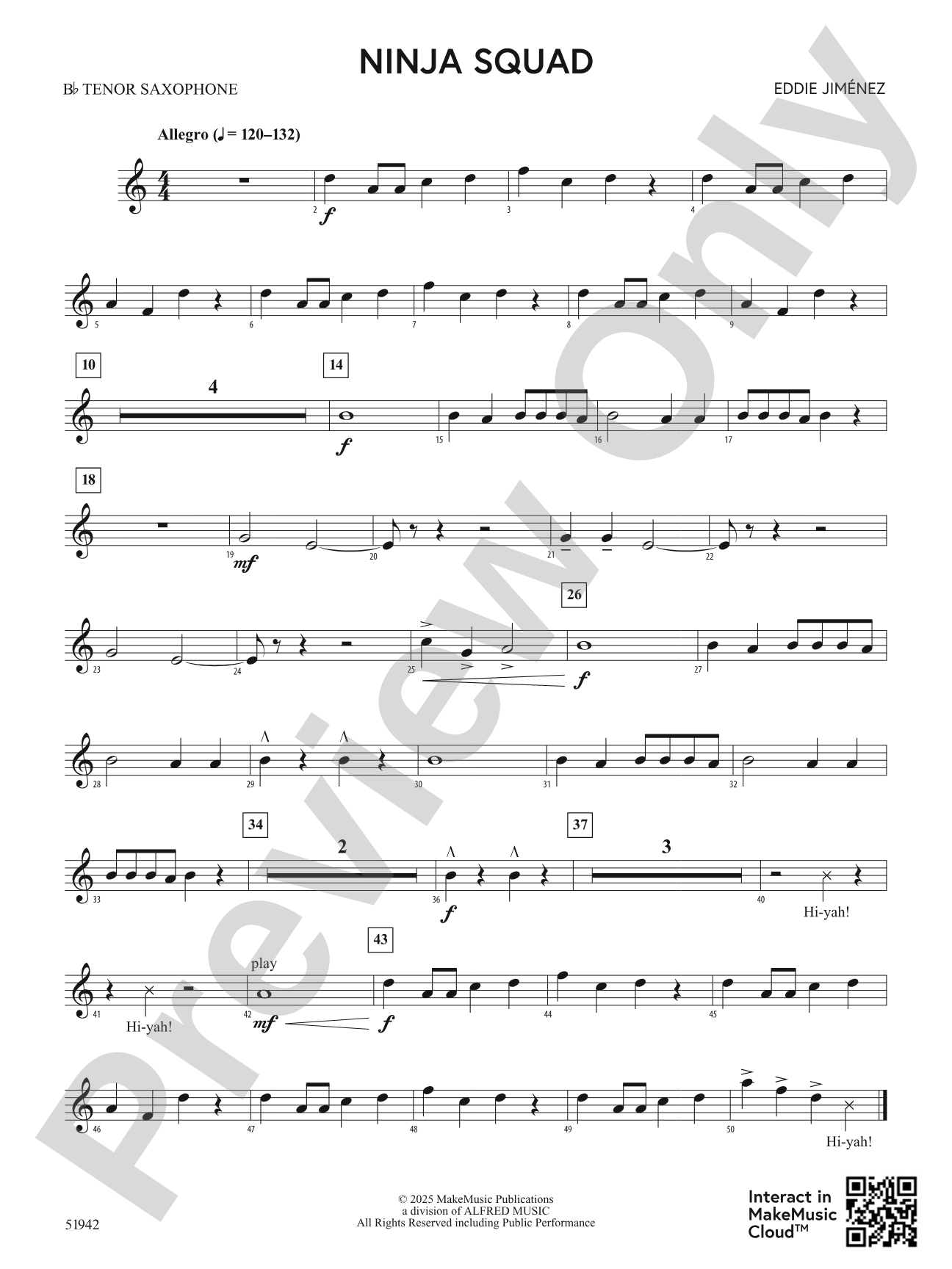Ninja Squad: B-flat Tenor Saxophone
