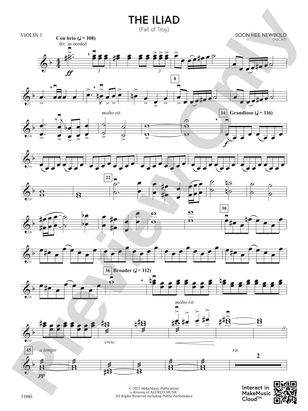 The Iliad: 1st Violin