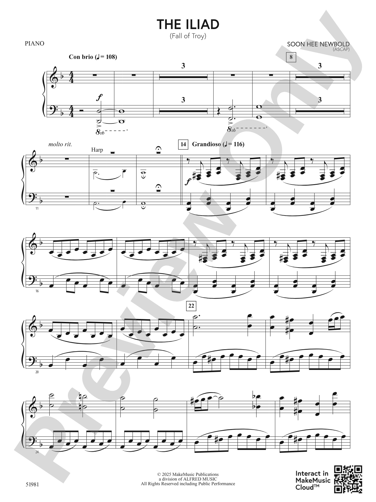 The Iliad: Piano Accompaniment