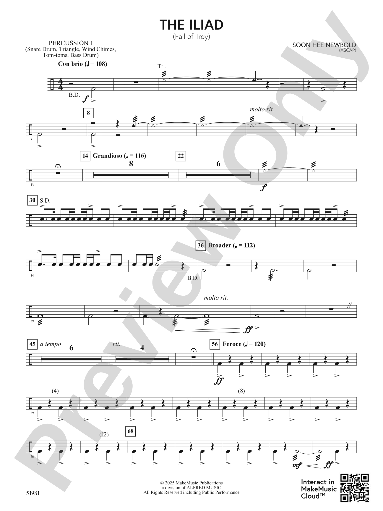 The Iliad: 1st Percussion