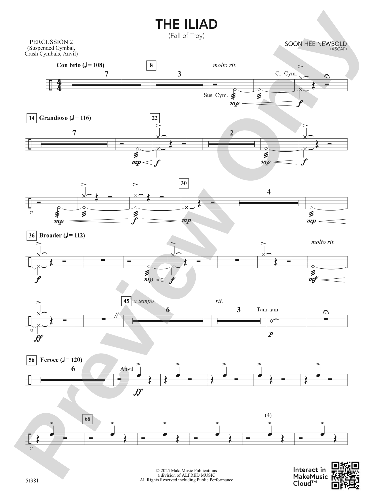 The Iliad: 2nd Percussion