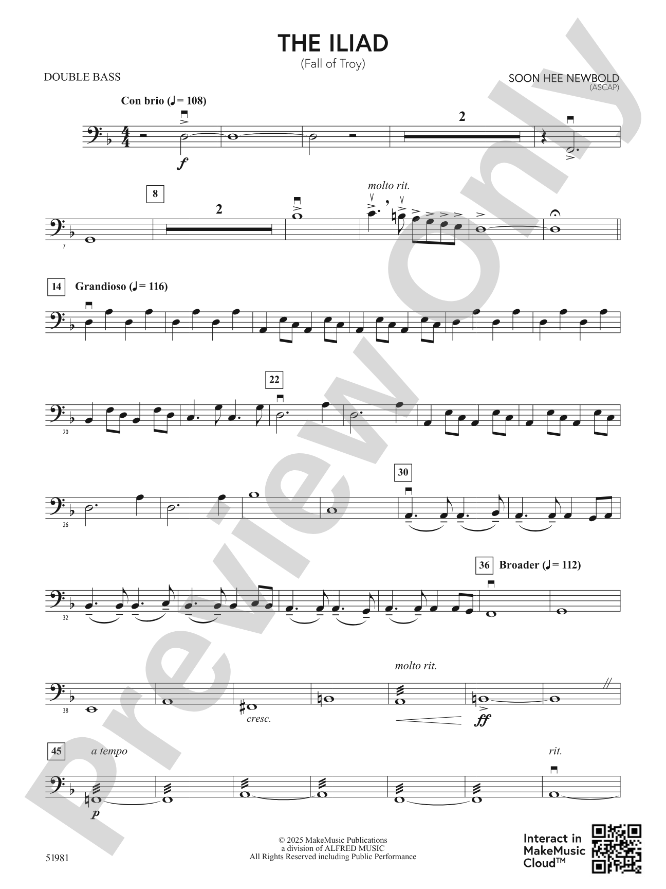 The Iliad: String Bass