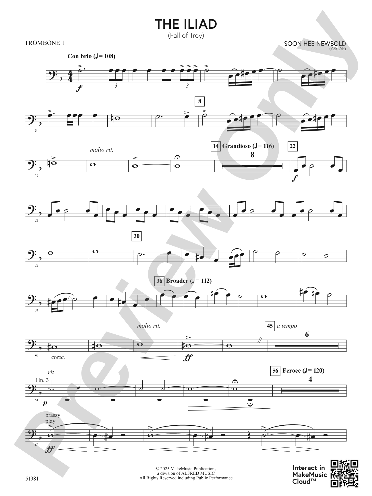 The Iliad: 1st Trombone