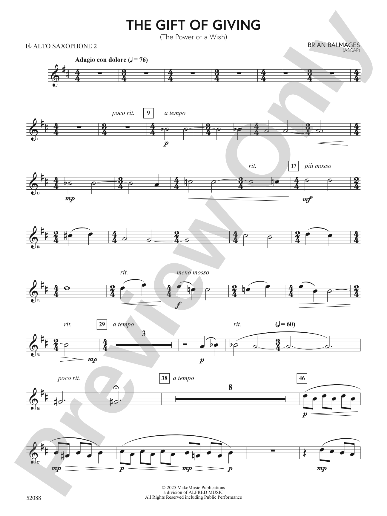 The Gift of Giving: 2nd E-flat Alto Saxophone