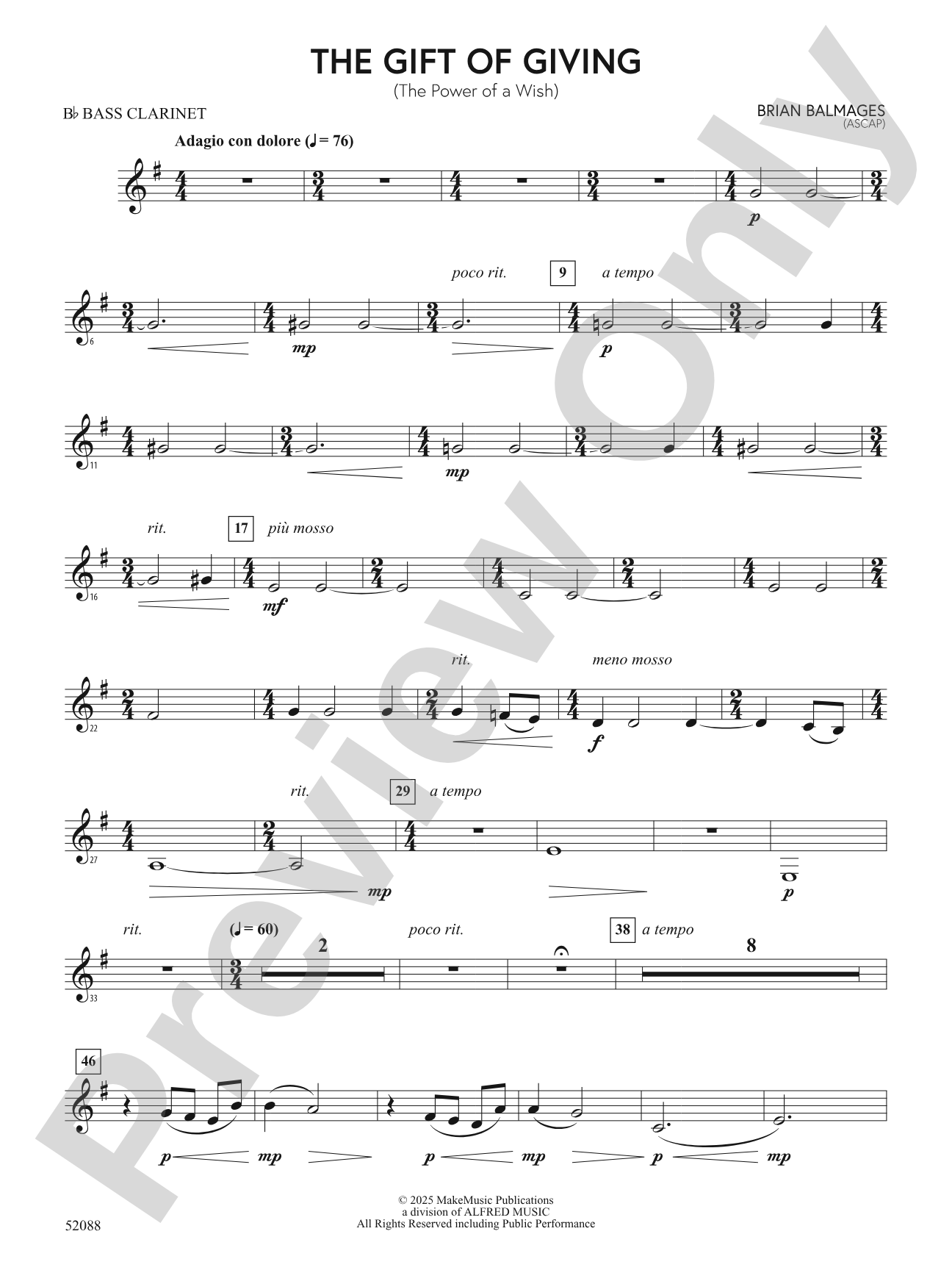 The Gift of Giving: B-flat Bass Clarinet