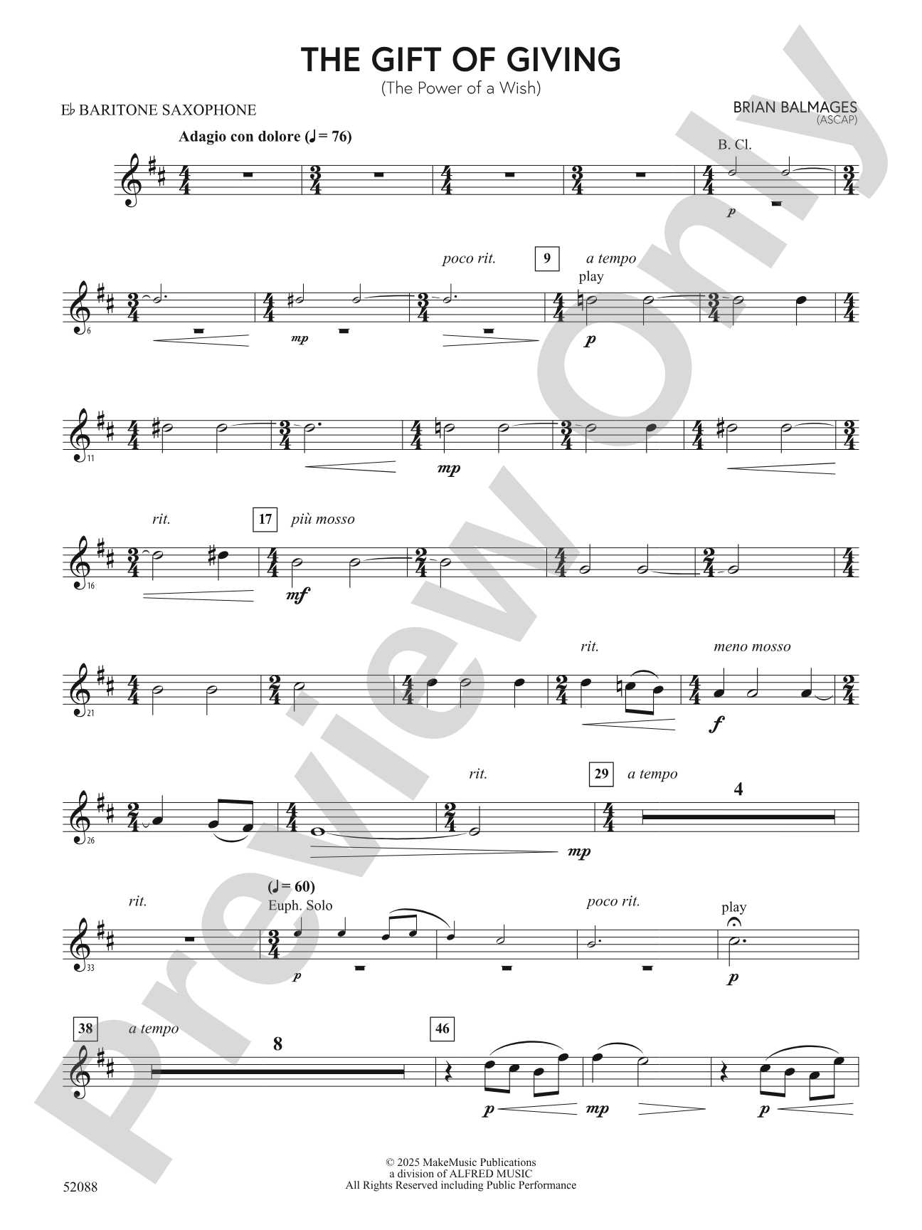The Gift of Giving: E-flat Baritone Saxophone