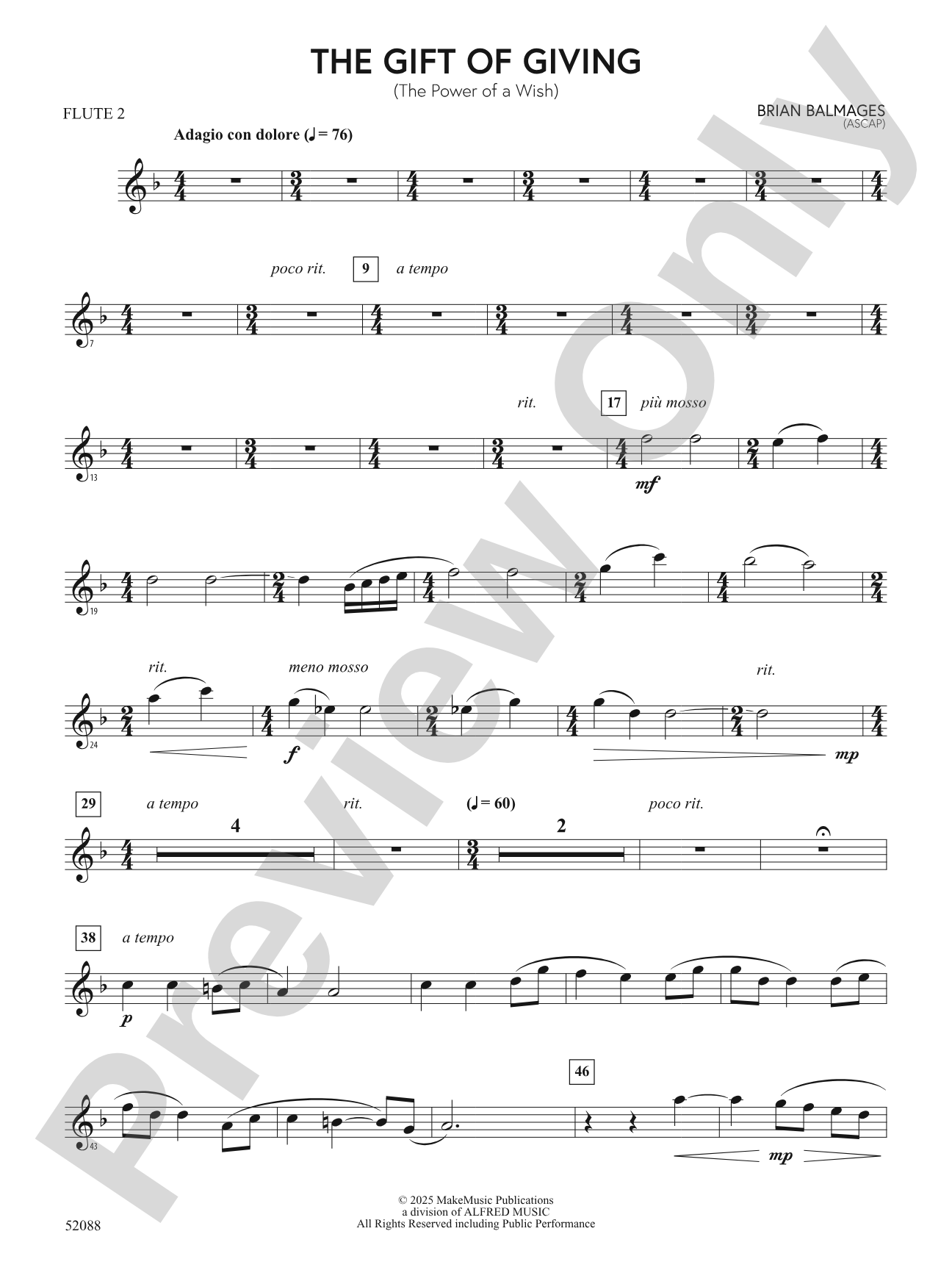 The Gift of Giving: 2nd Flute