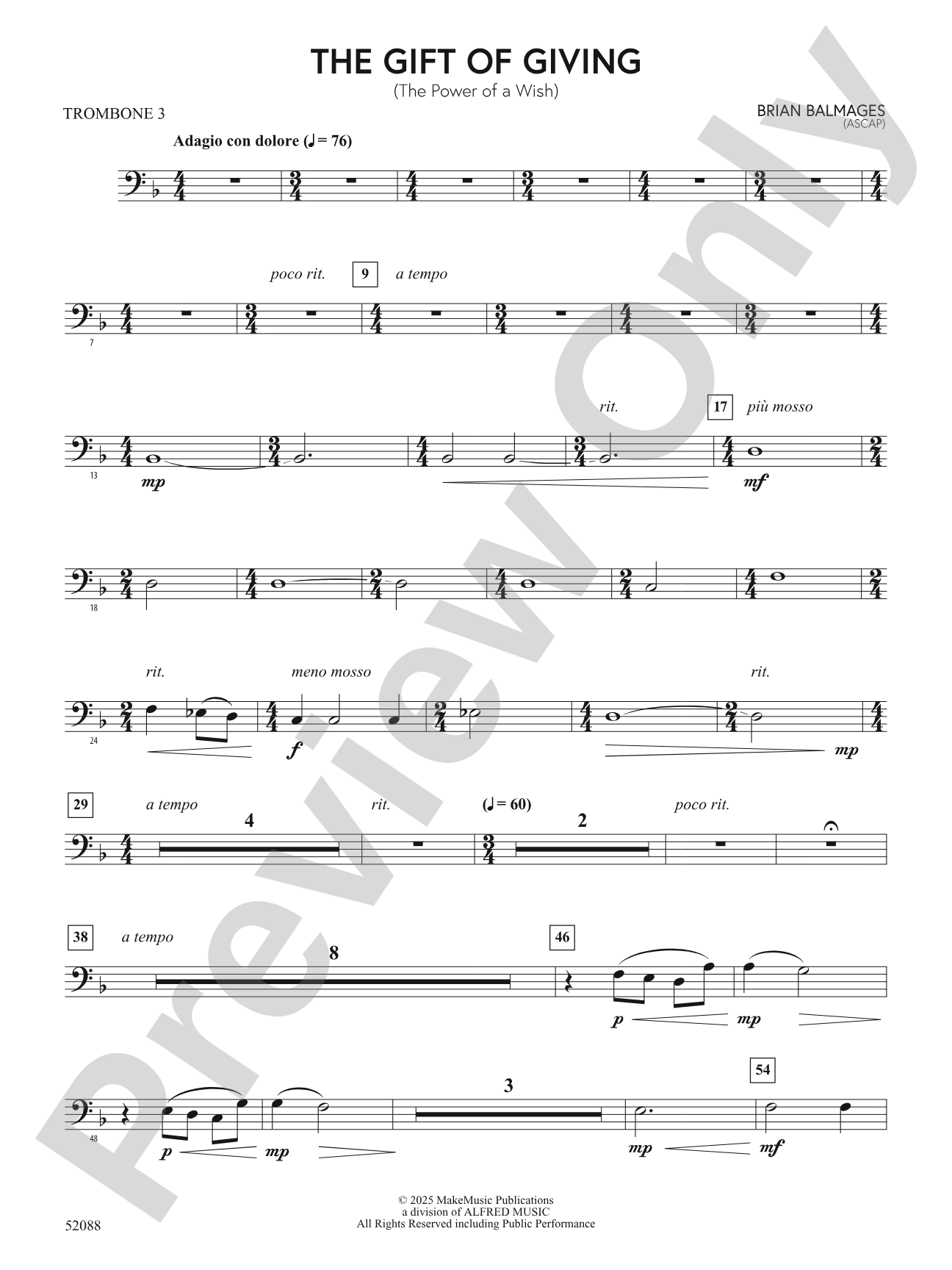 The Gift of Giving: 3rd Trombone