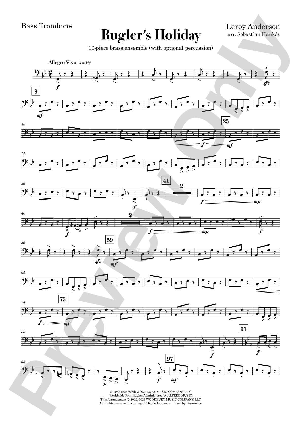 Bugler's Holiday: Bass Trombone
