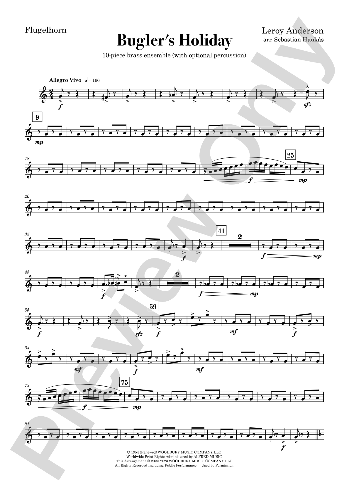 Bugler's Holiday: 1st Flugel Horn