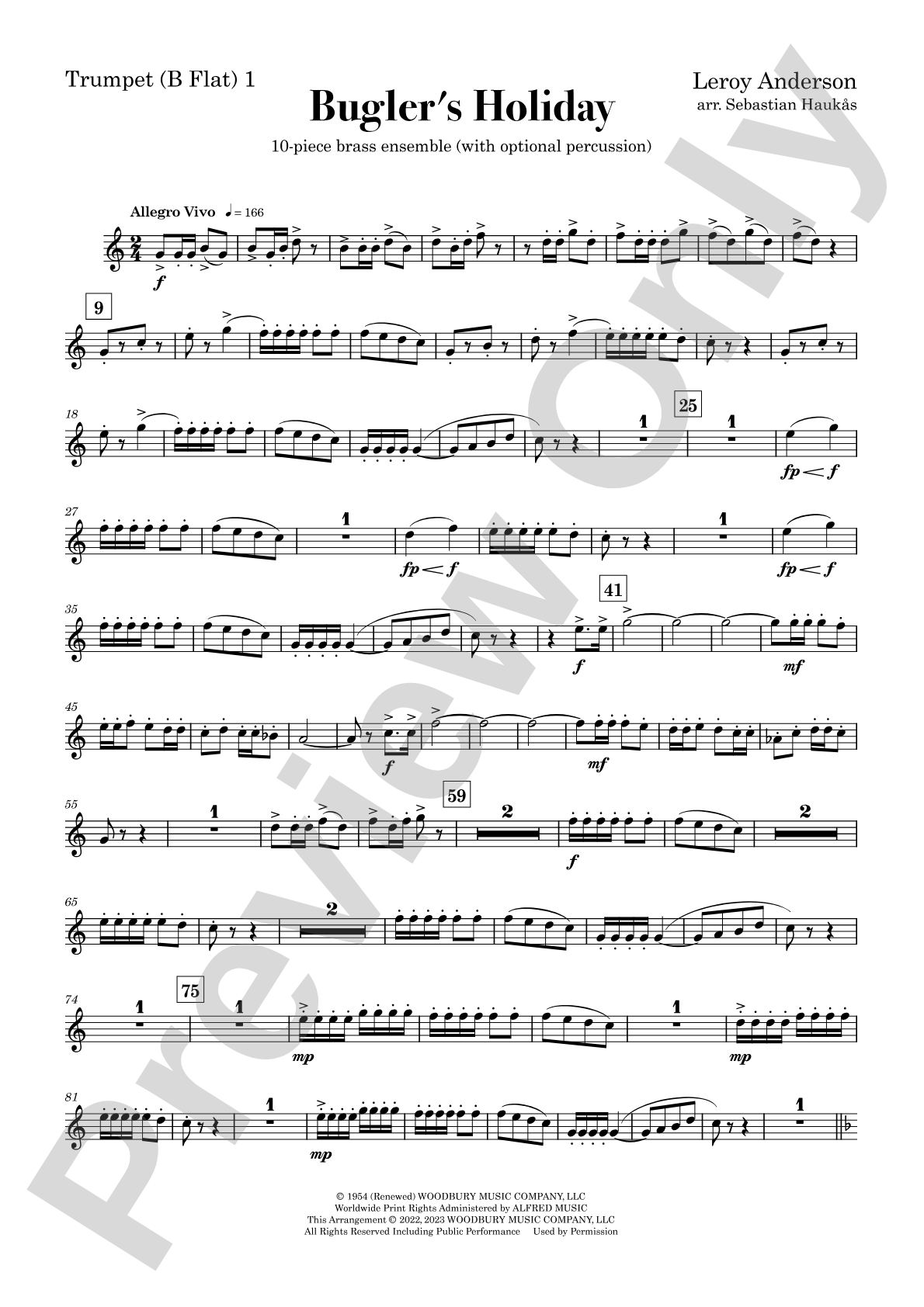 Bugler's Holiday: 1st B-flat Trumpet