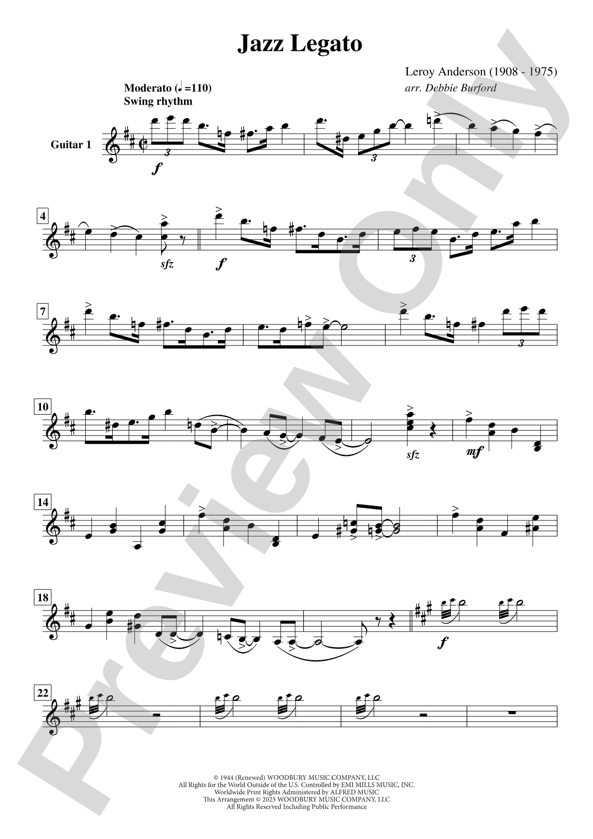 Jazz Legato: Guitar 1