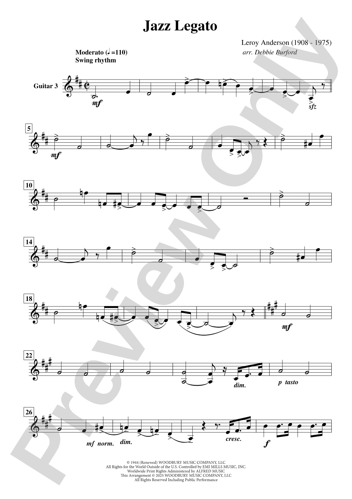 Jazz Legato: Guitar 3