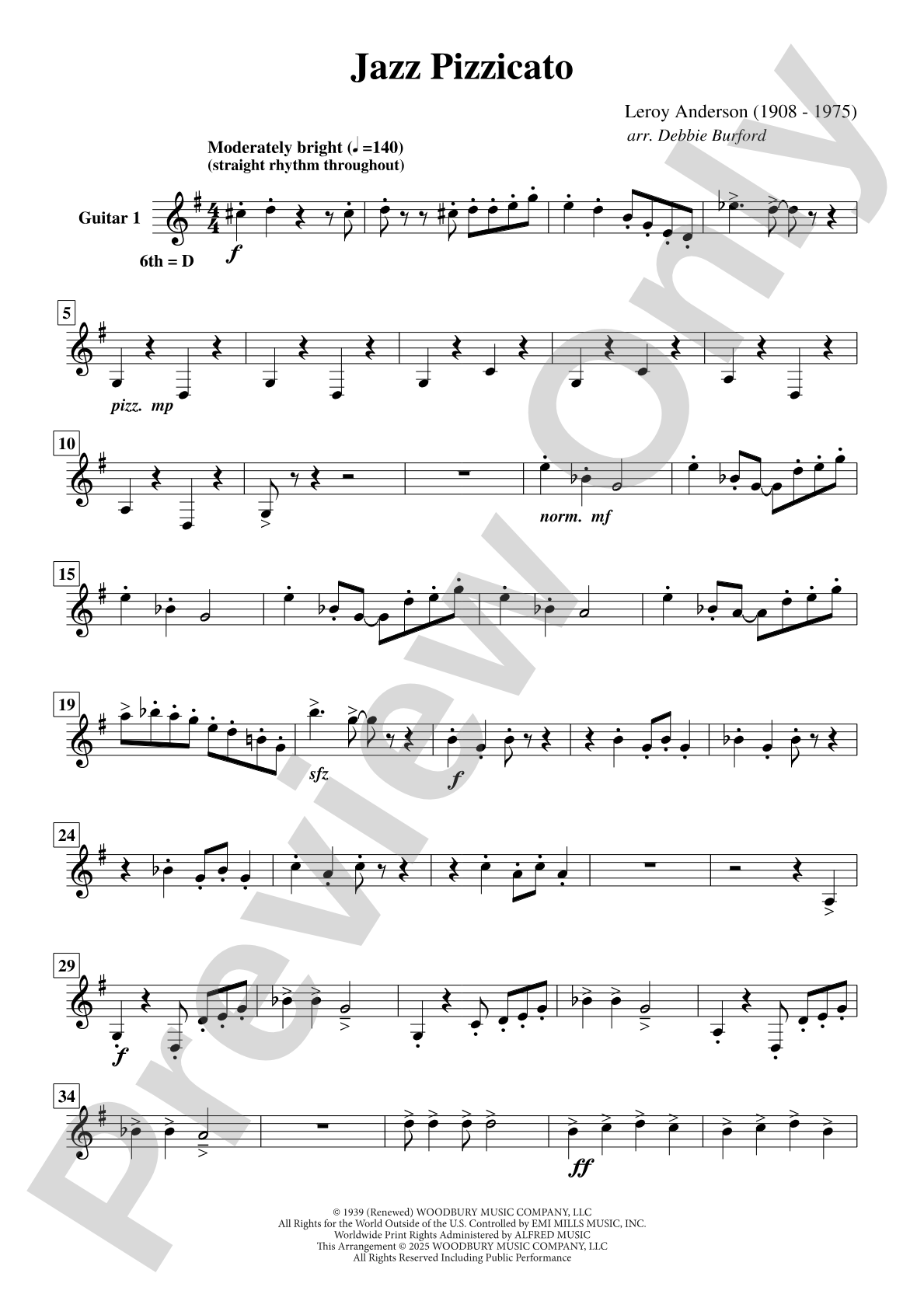 Jazz Pizzicato: Guitar 1