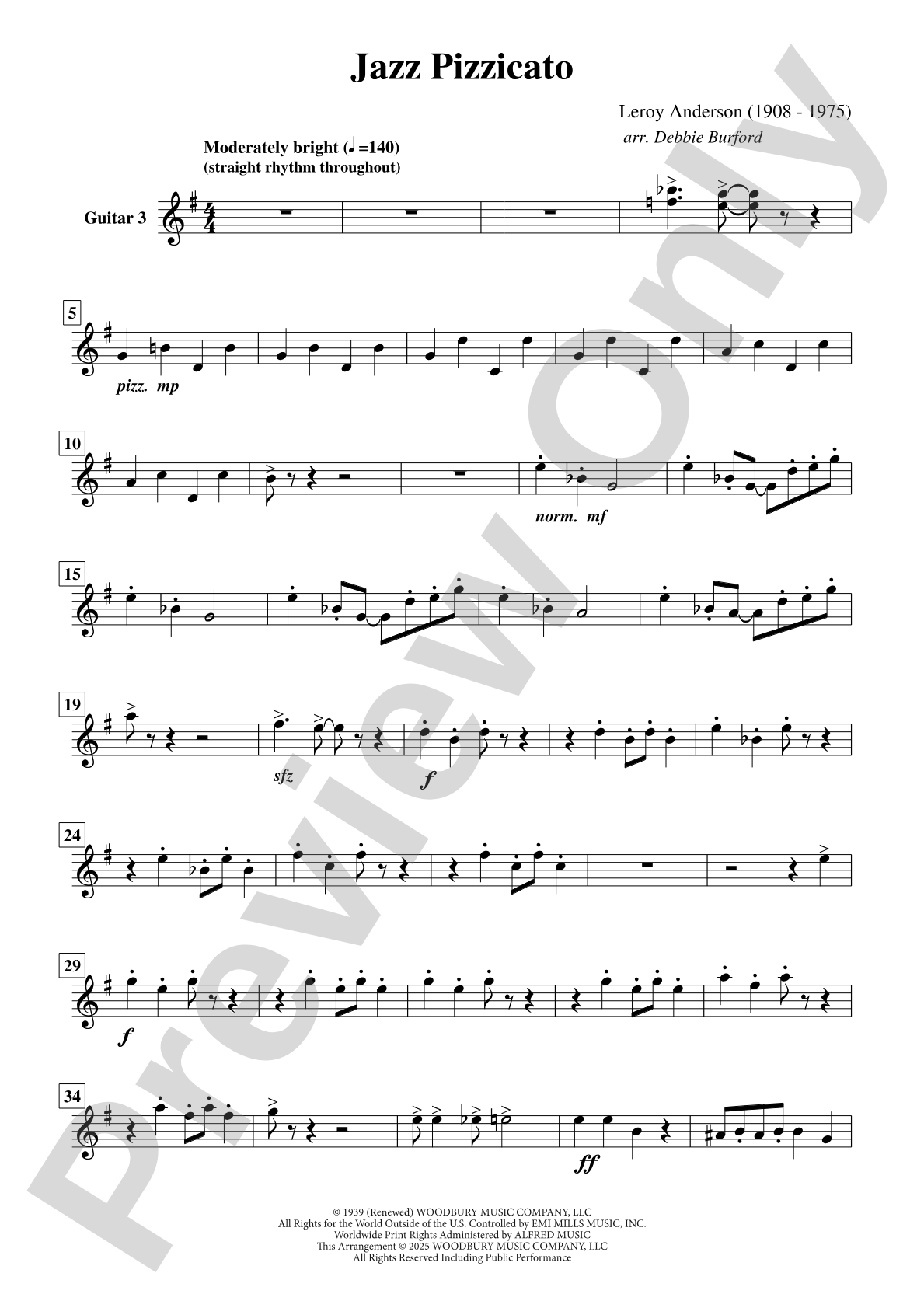 Jazz Pizzicato: Guitar 3