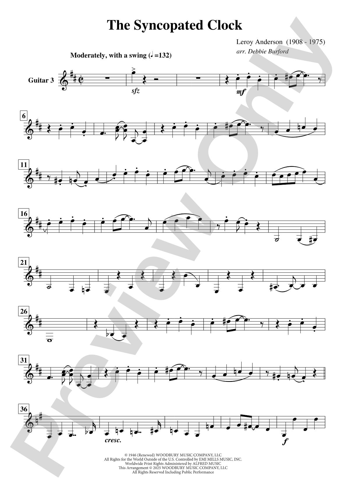 The Syncopated Clock: Guitar 3