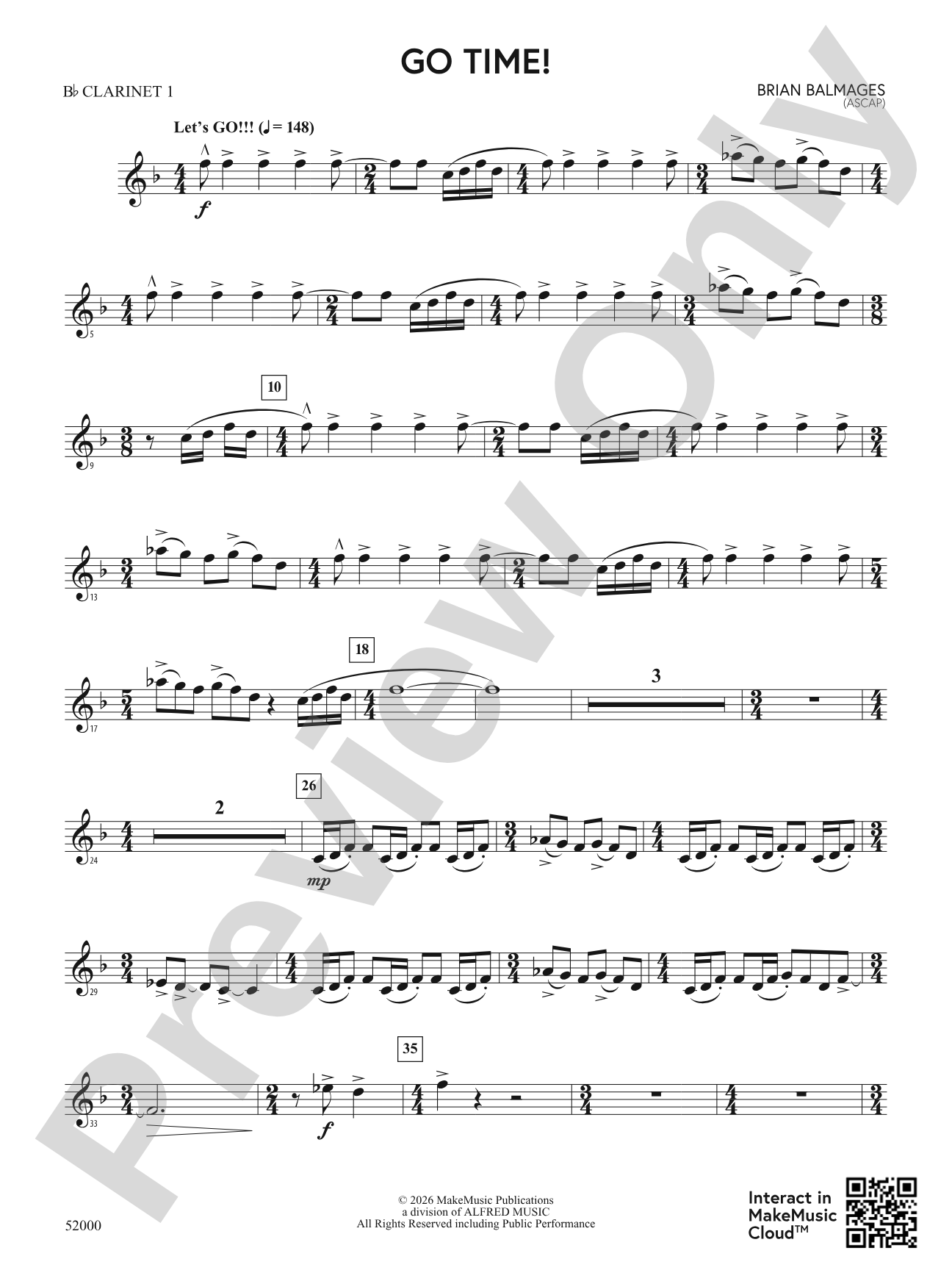 Go Time!: 1st B-flat Clarinet
