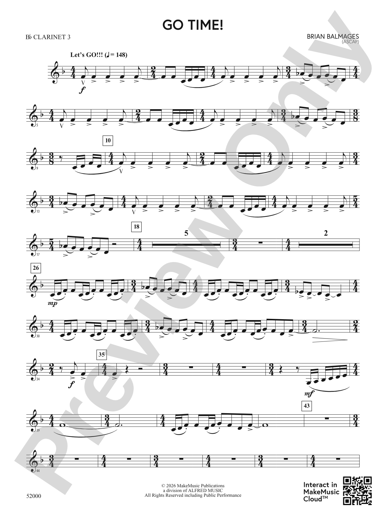 Go Time!: 3rd B-flat Clarinet