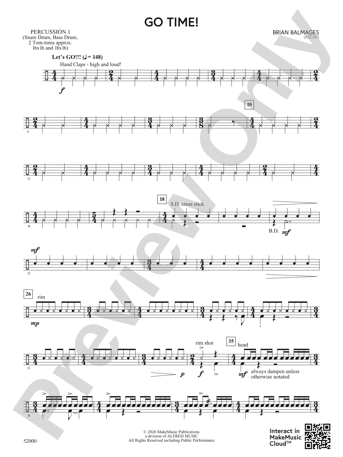 Go Time!: 1st Percussion