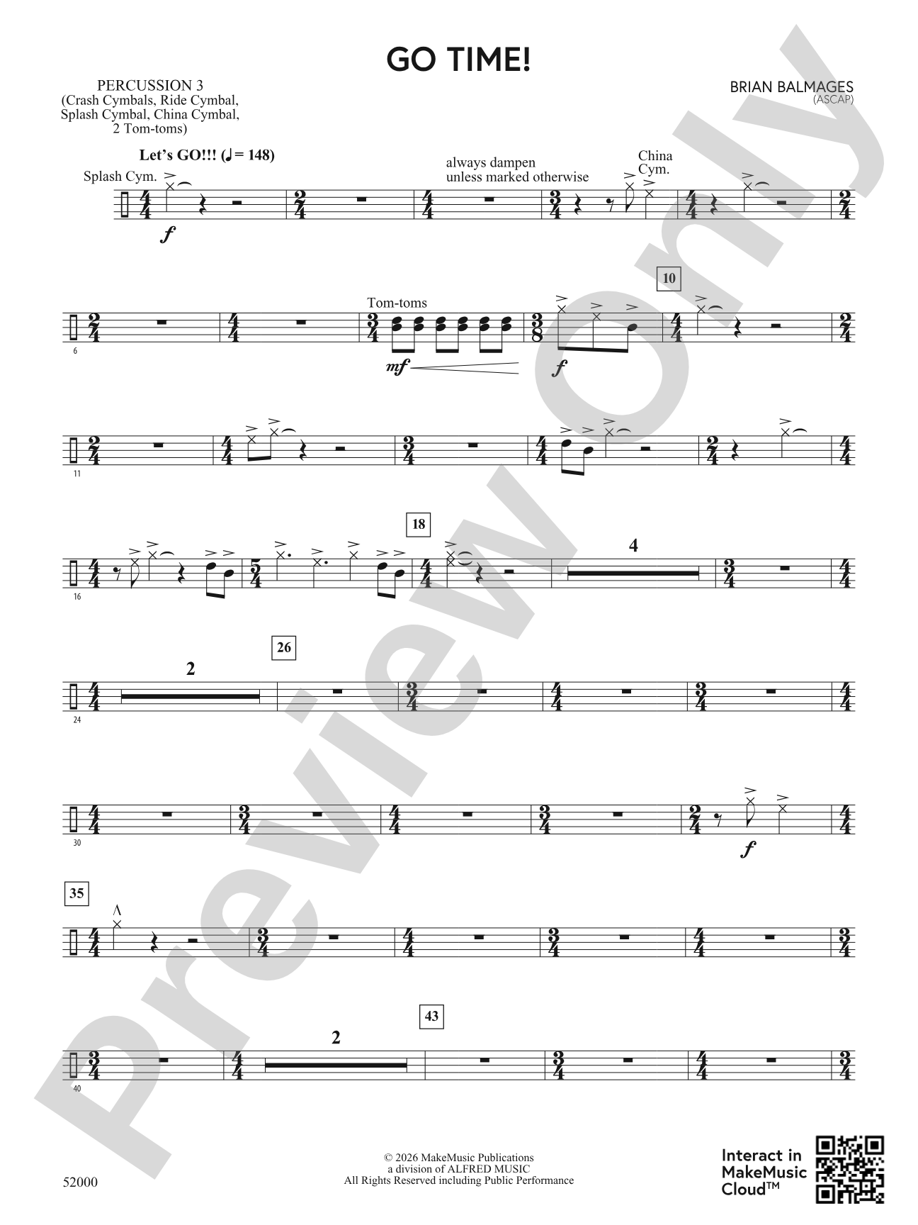 Go Time!: 3rd Percussion