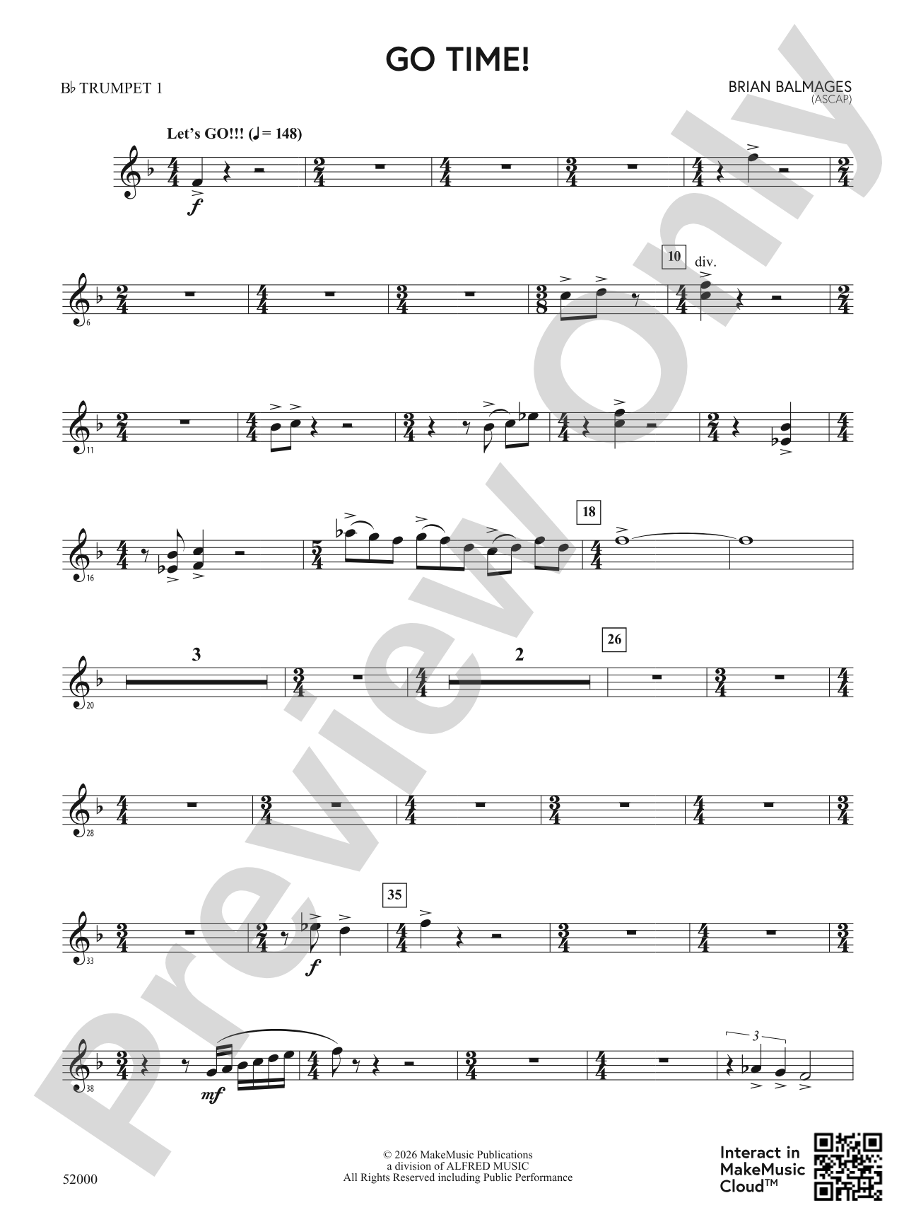 Go Time!: 1st B-flat Trumpet