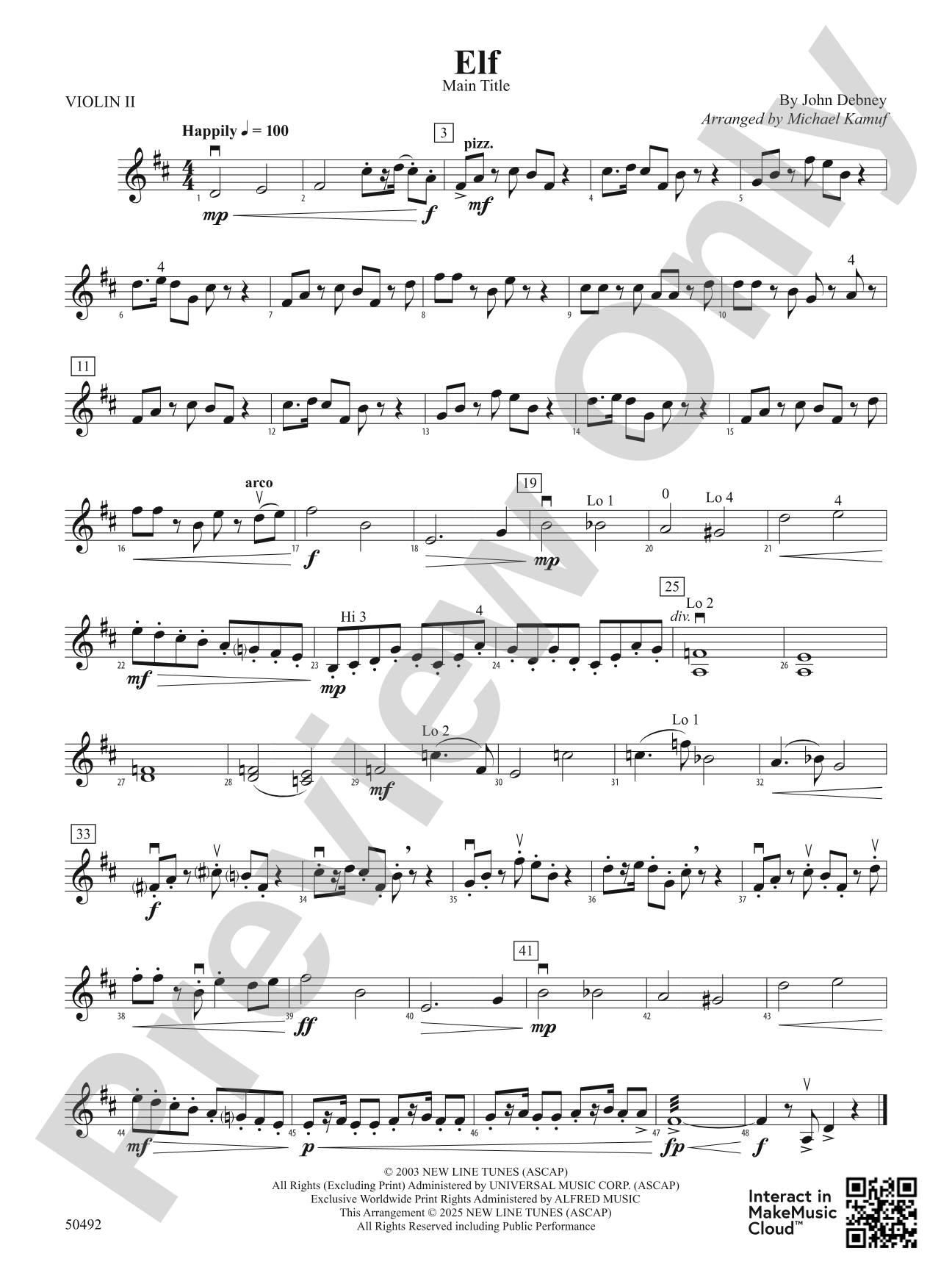 Elf: 2nd Violin