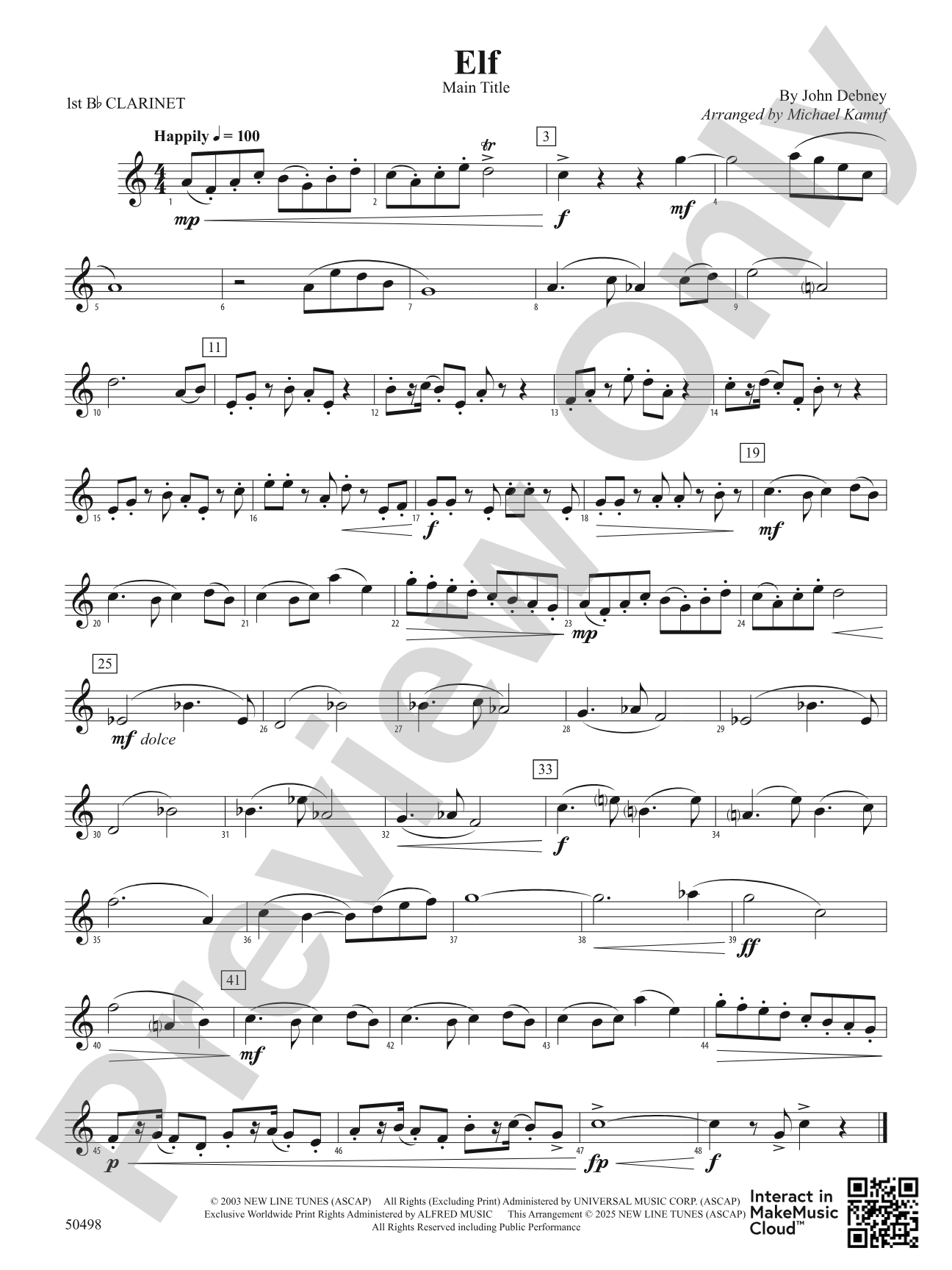 Elf: 1st B-flat Clarinet