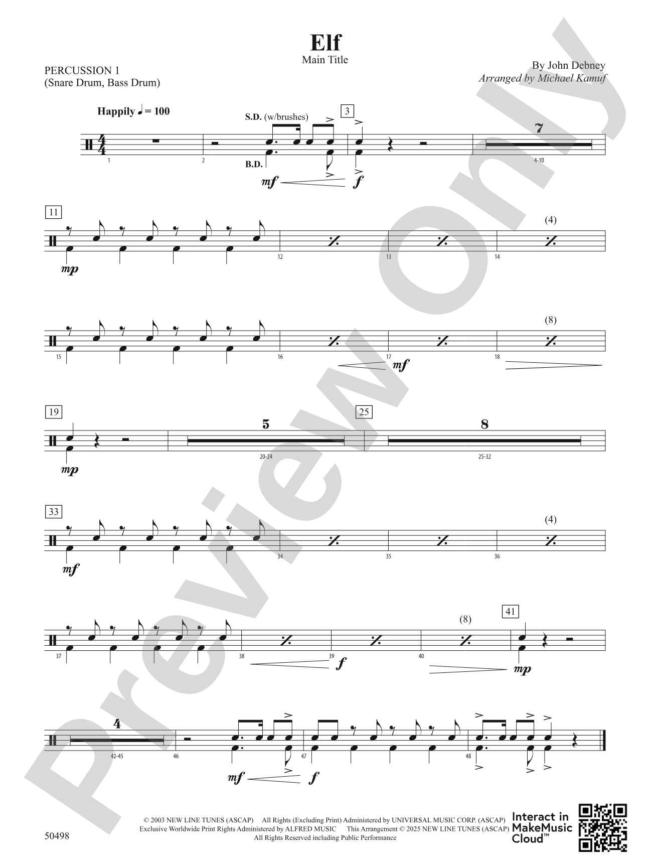 Elf: 1st Percussion