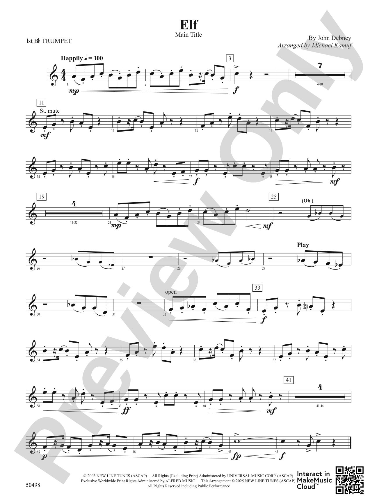 Elf: 1st B-flat Trumpet