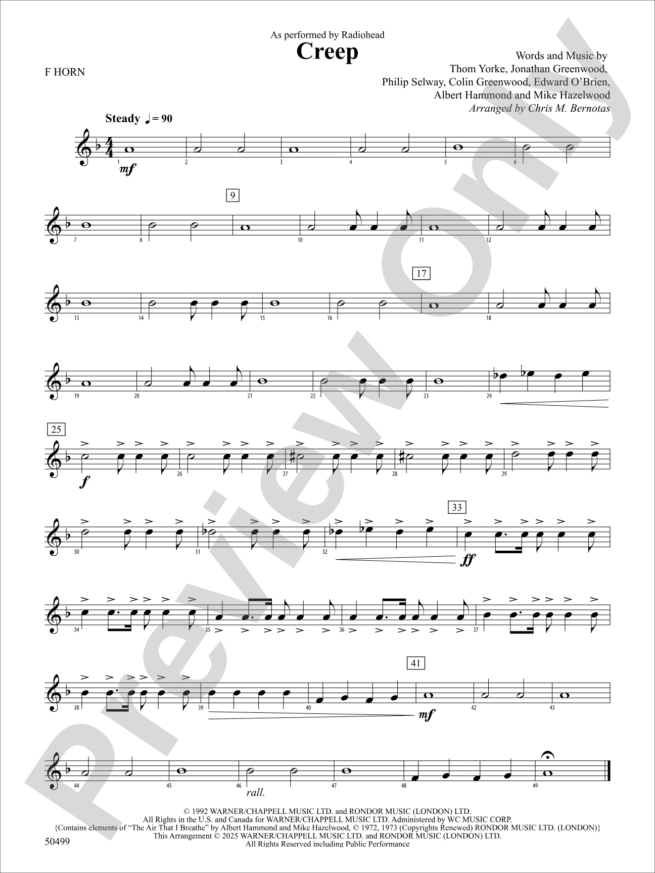 Creep: 1st F Horn