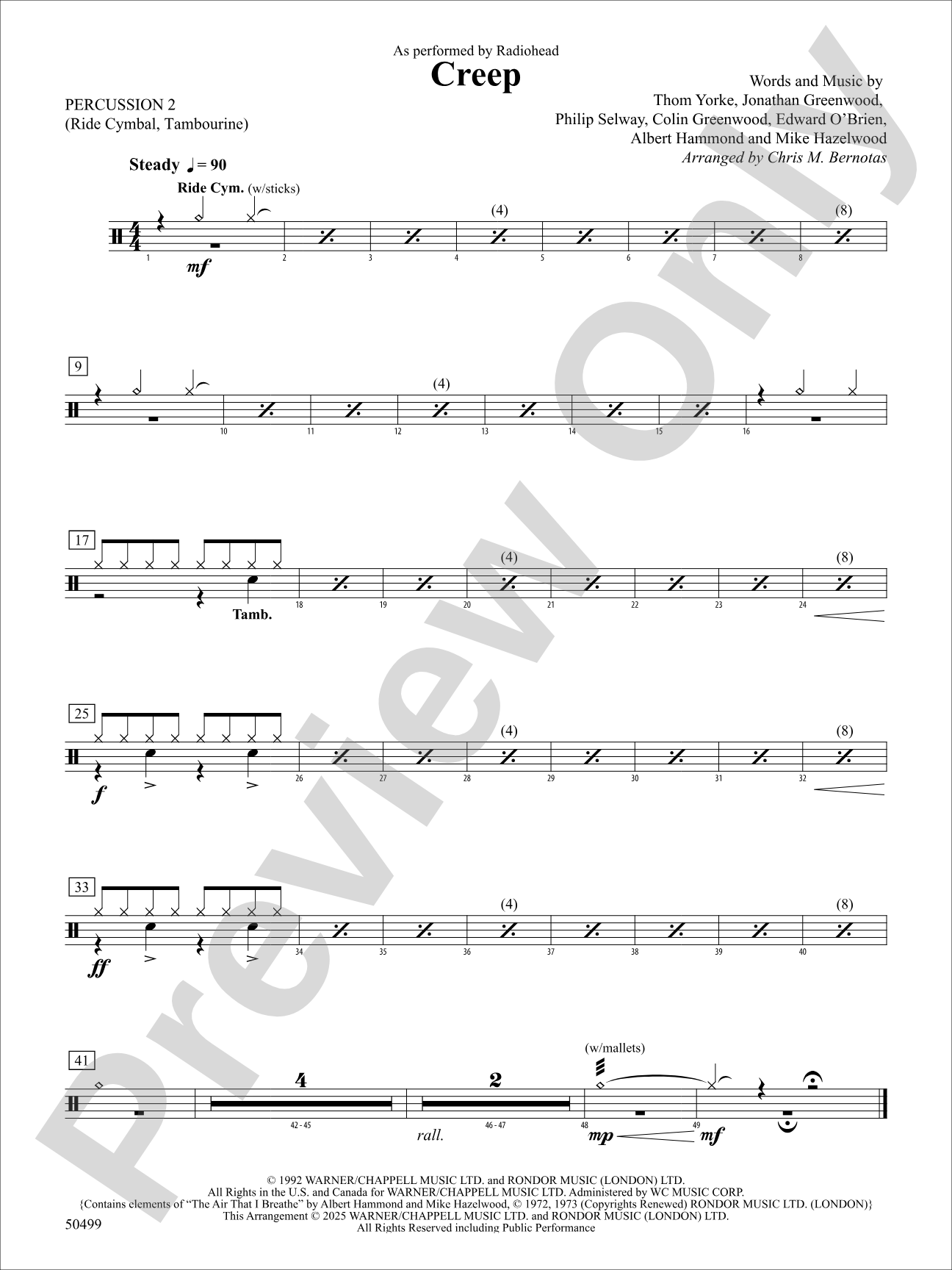 Creep: 2nd Percussion