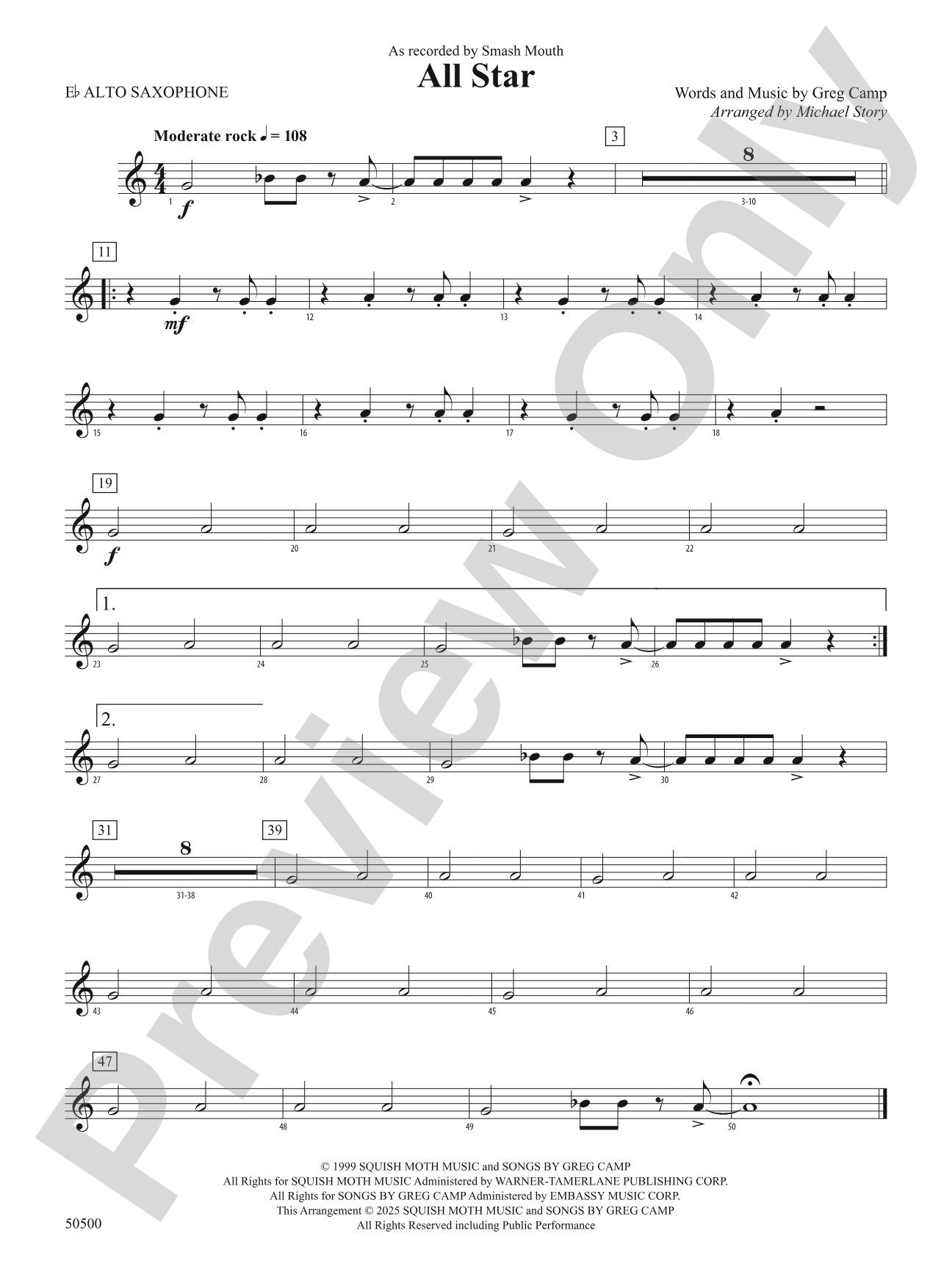 ALL STAR/PYB: E-flat Alto Saxophone