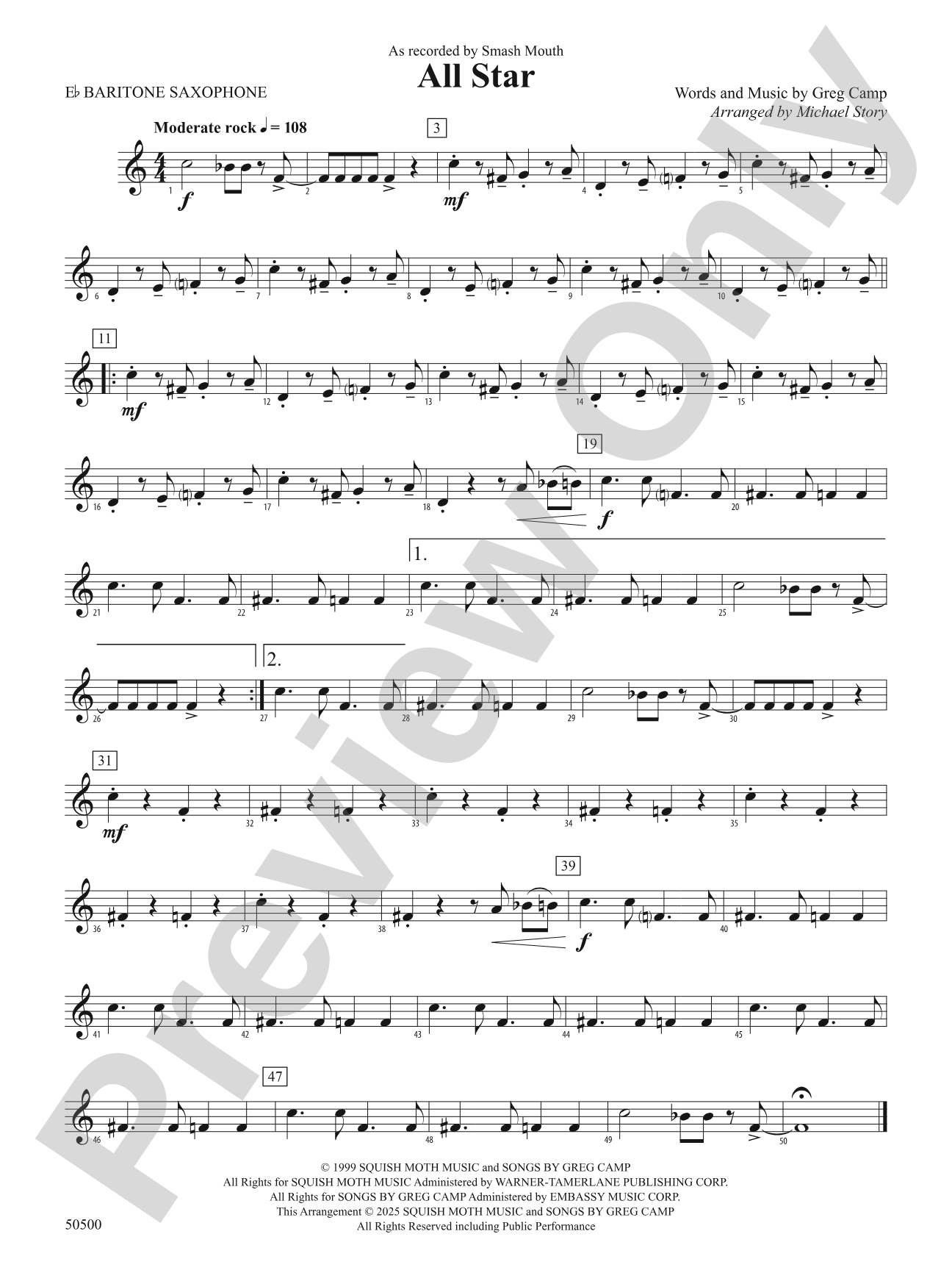 ALL STAR/PYB: E-flat Baritone Saxophone