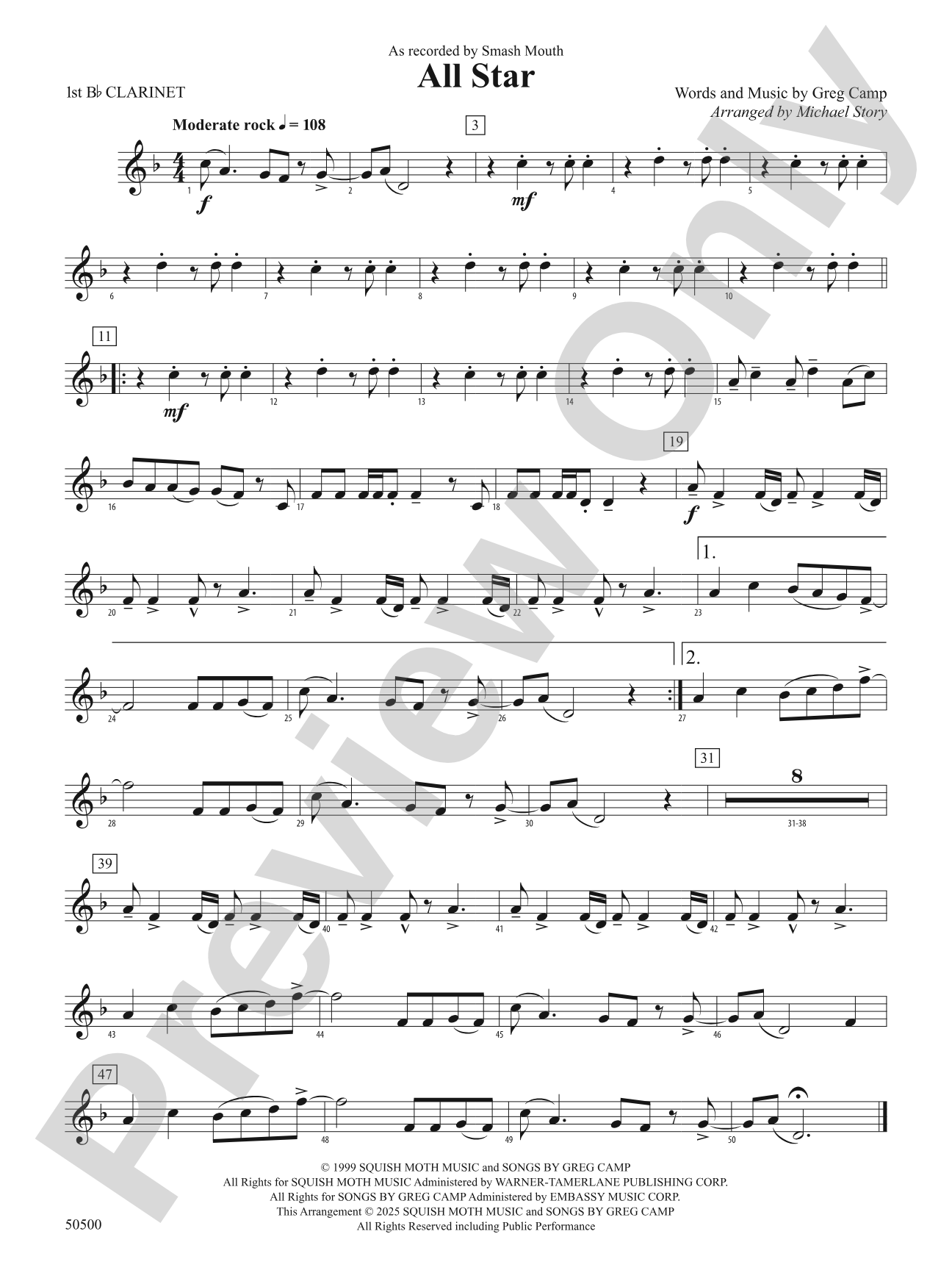 ALL STAR/PYB: 1st B-flat Clarinet