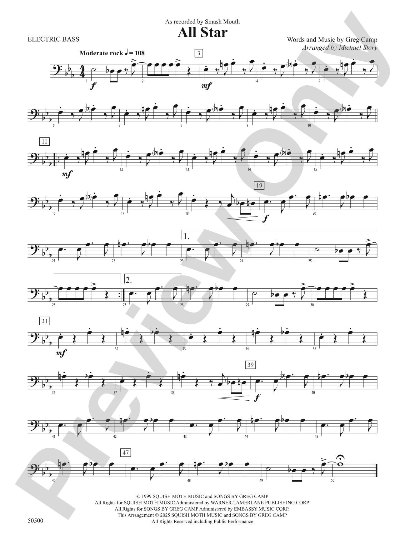 ALL STAR/PYB: Electric Bass