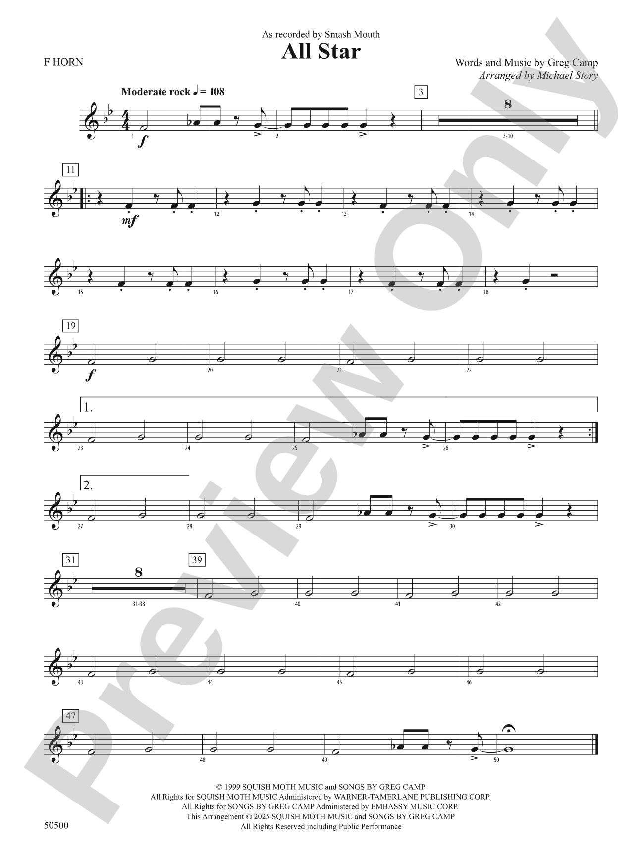 ALL STAR/PYB: 1st F Horn