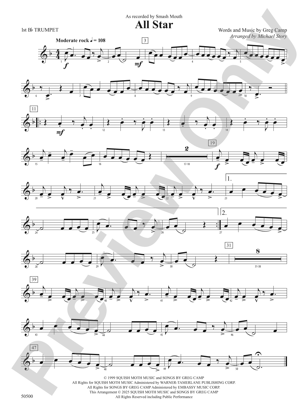 ALL STAR/PYB: 1st B-flat Trumpet