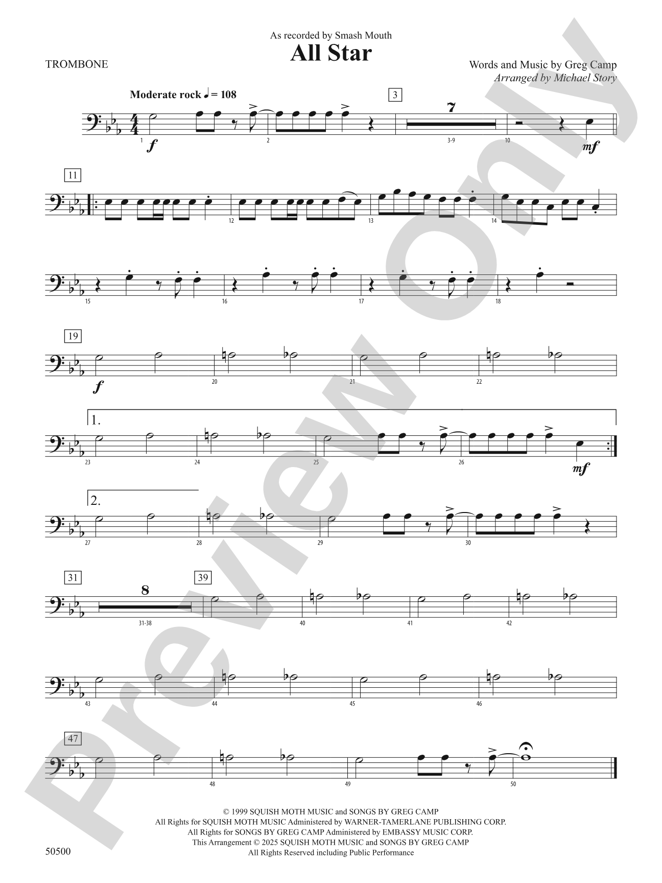 ALL STAR/PYB: 1st Trombone
