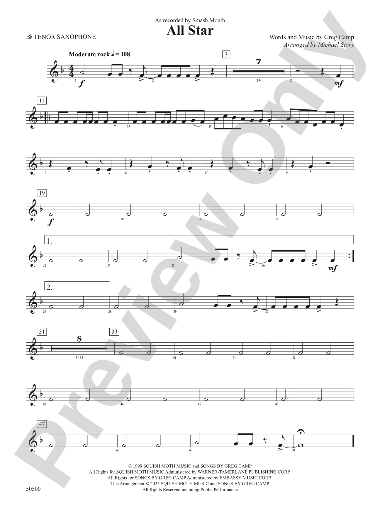 ALL STAR/PYB: B-flat Tenor Saxophone