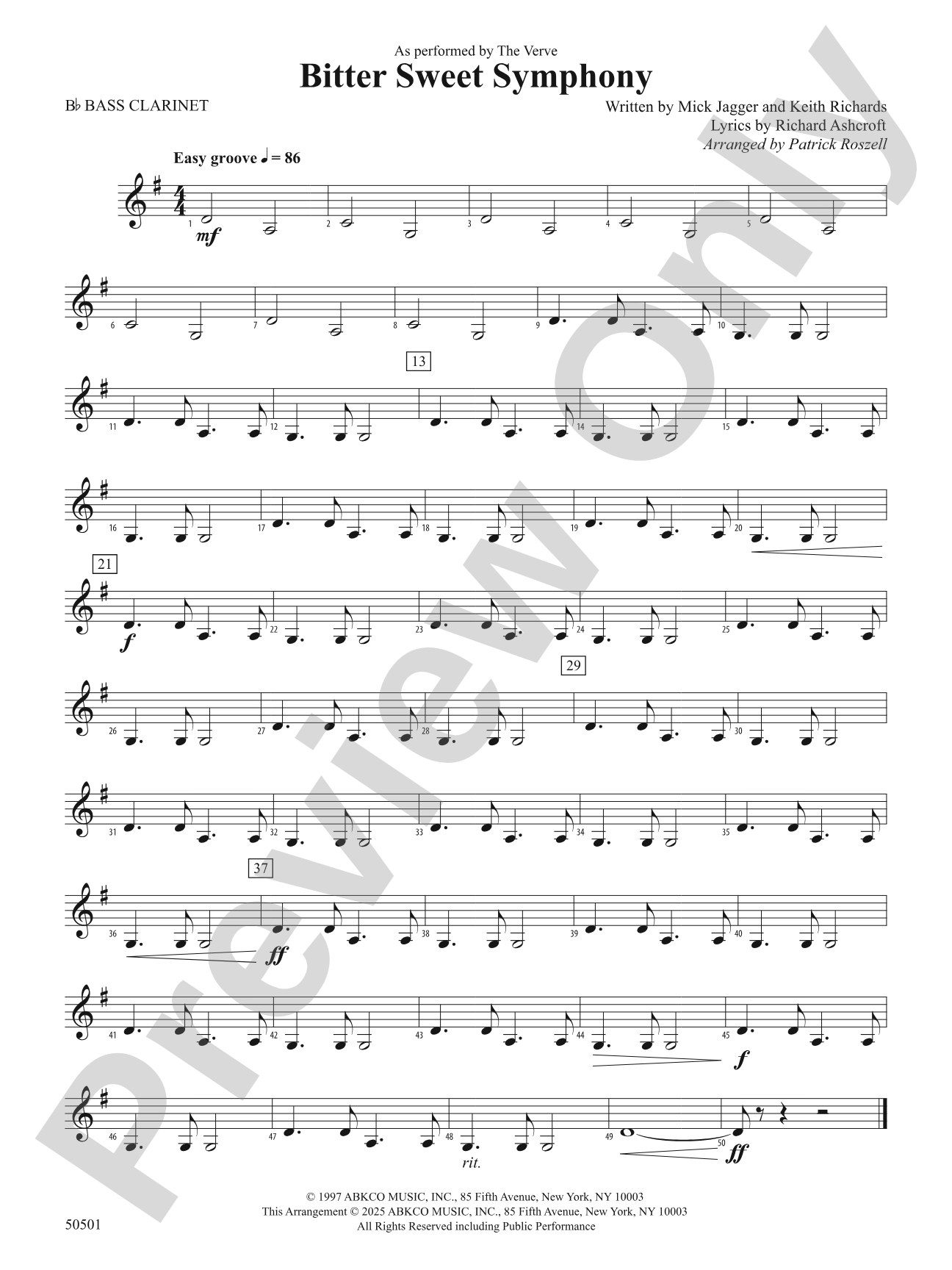 Bitter Sweet Symphony: B-flat Bass Clarinet