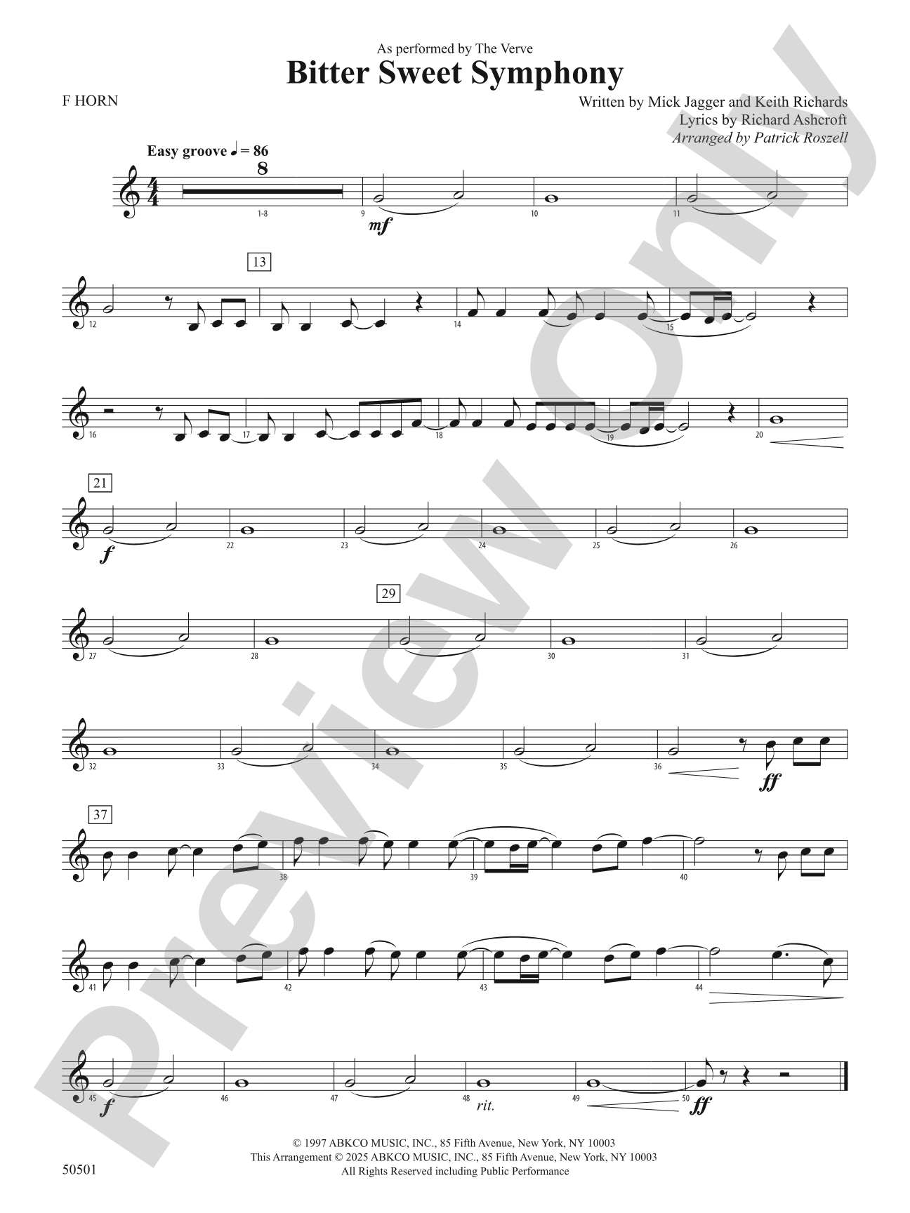 Bitter Sweet Symphony: 1st F Horn