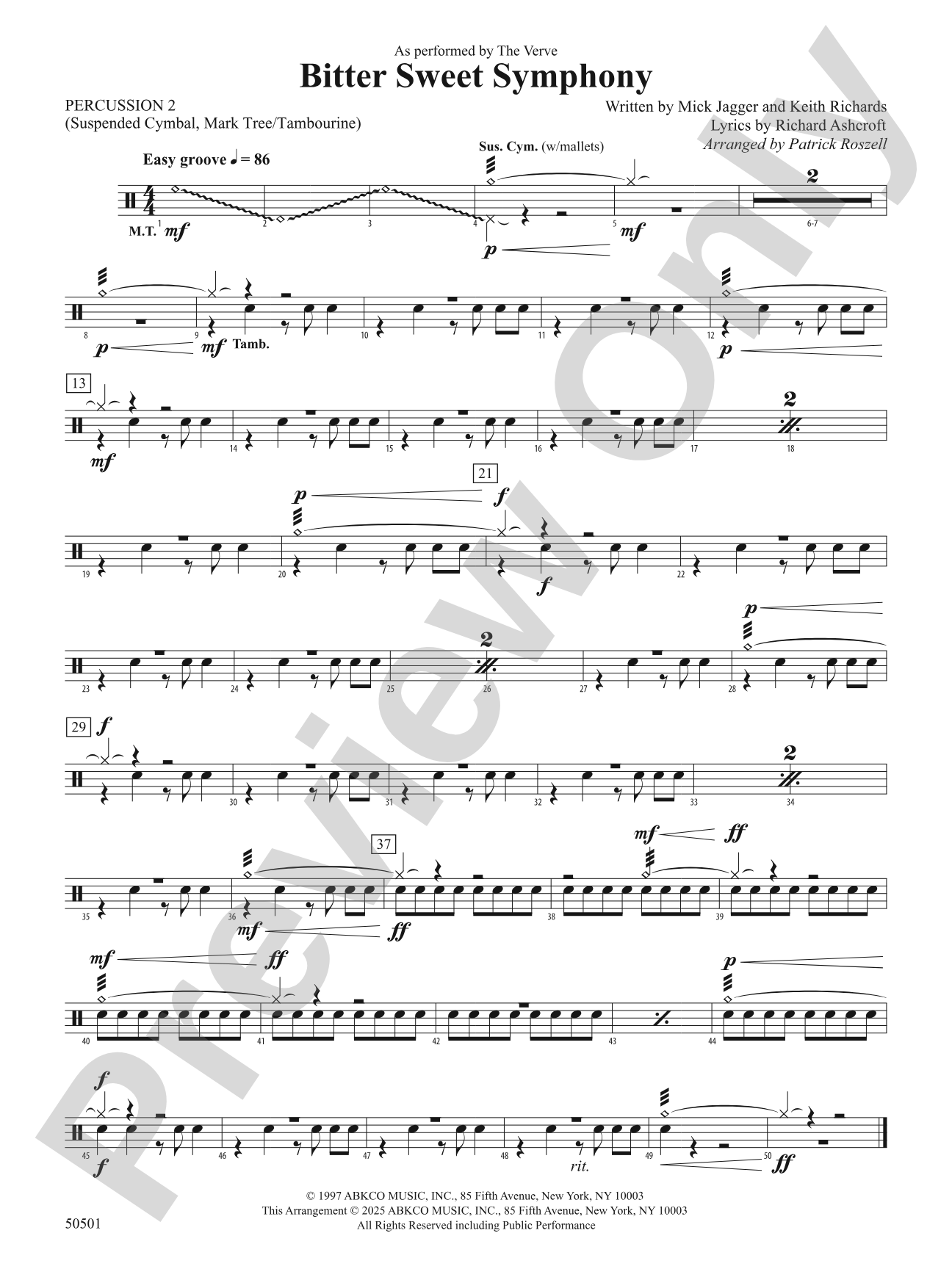 Bitter Sweet Symphony: 2nd Percussion