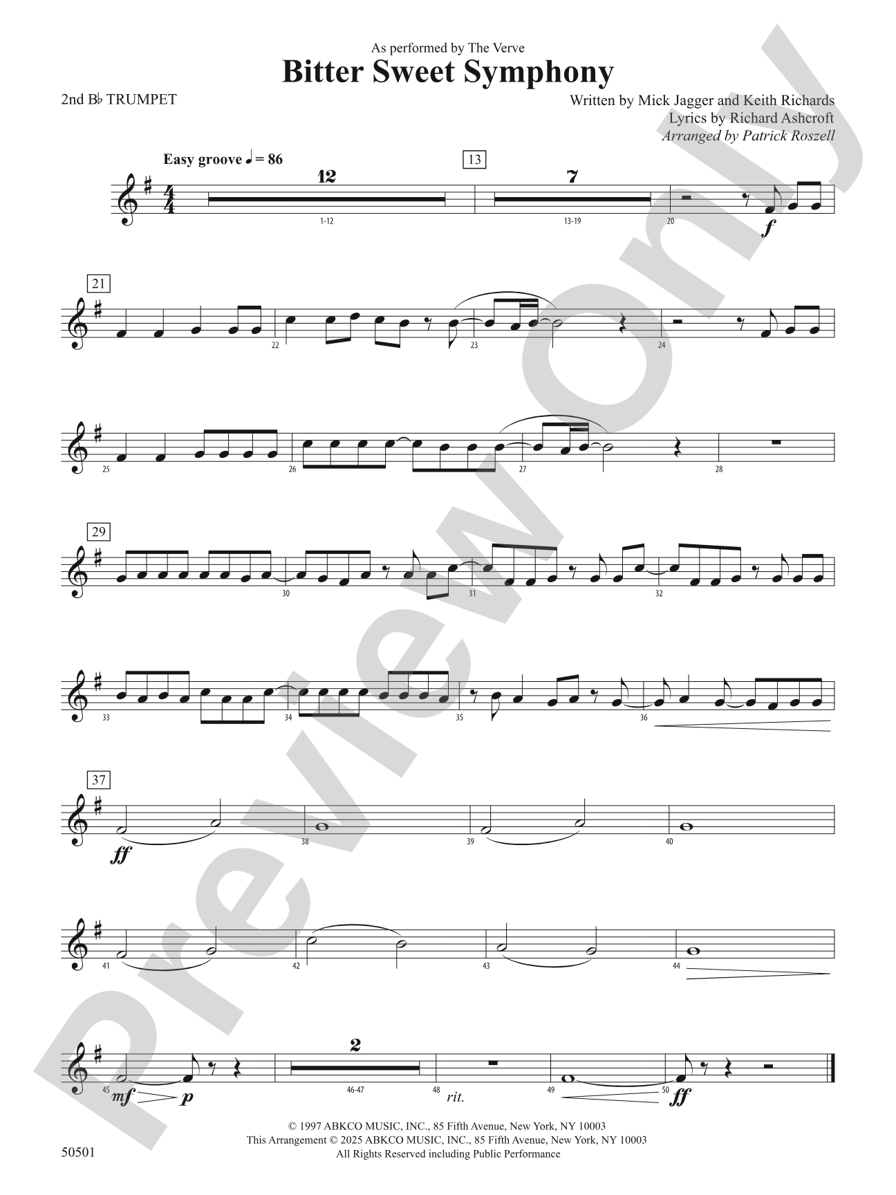 Bitter Sweet Symphony: 2nd B-flat Trumpet
