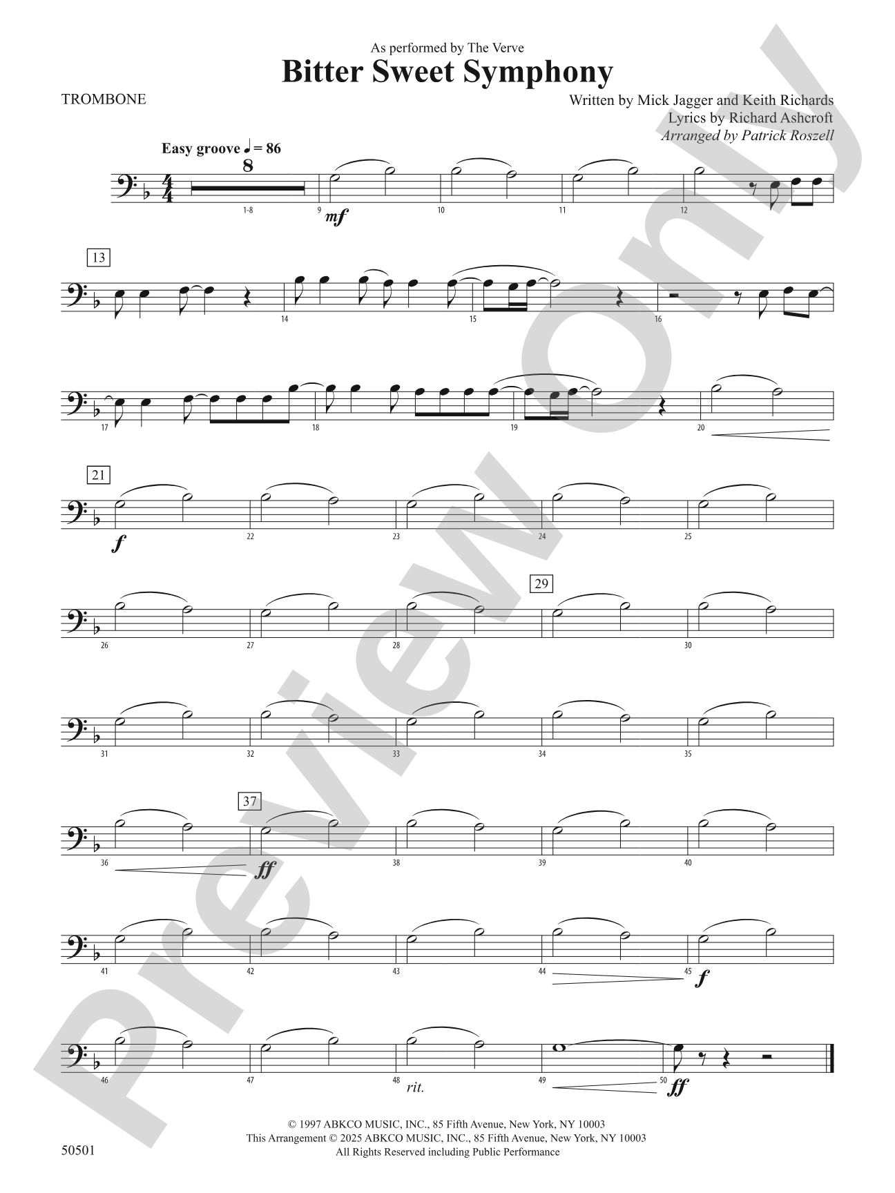 Bitter Sweet Symphony: 1st Trombone
