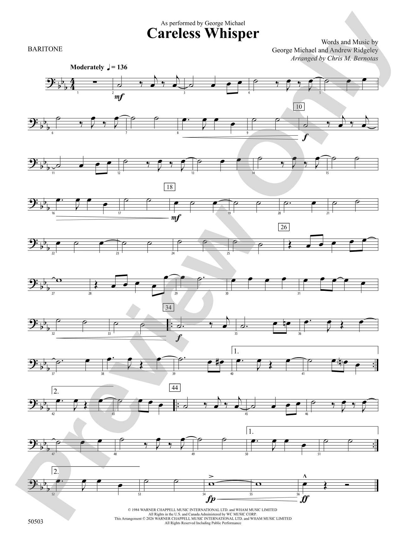 Careless Whisper: Baritone B.C.